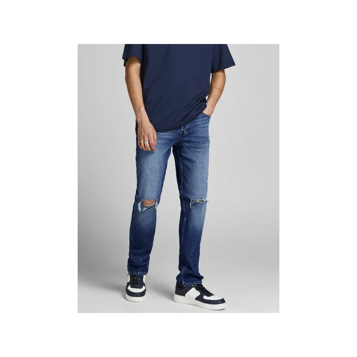 Jack Jones 5-Pocket-Jeans & (1-tlg) blau