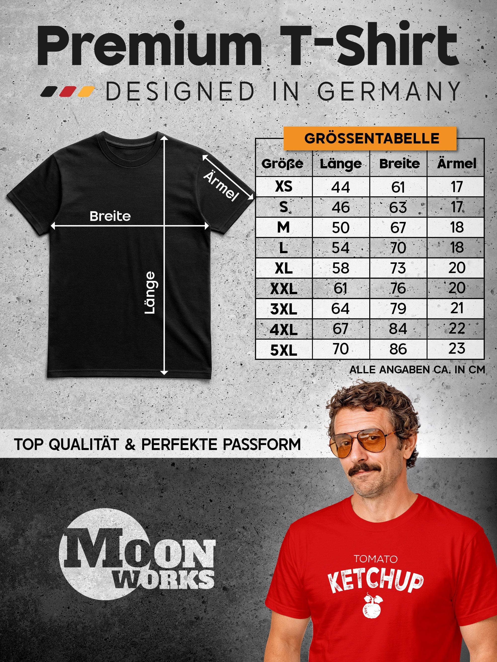 MoonWorks Print-Shirt Herren T-Shirt Fasching Karneval - NEU -Kostüm-Ersatz Verkleidung mit Print