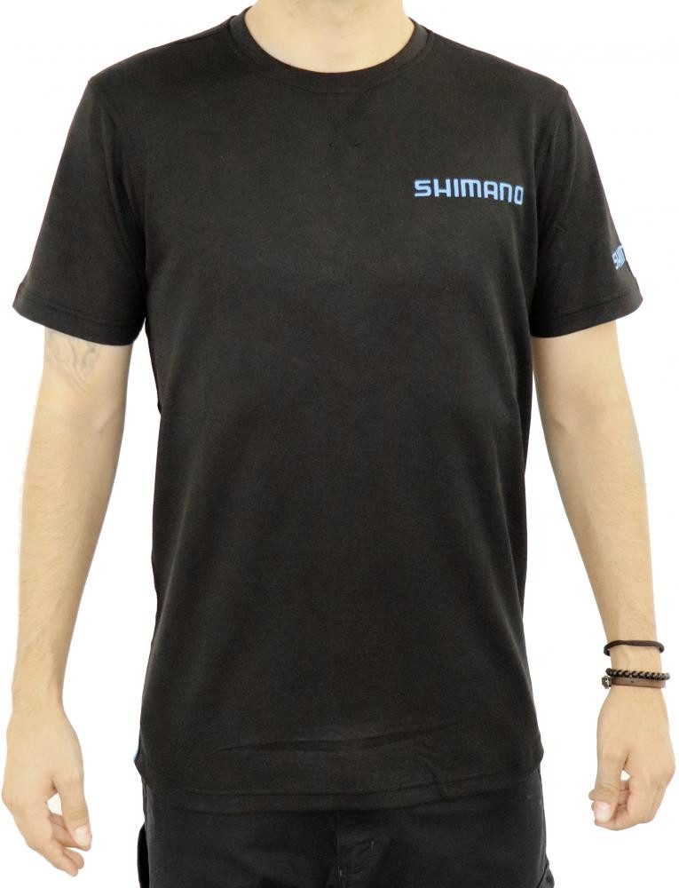 Shimano Funktionsshirt SHIMANO WORKSHOP T-SHIRT BLACK, S - atmungsaktives Werkstatt- und Frei