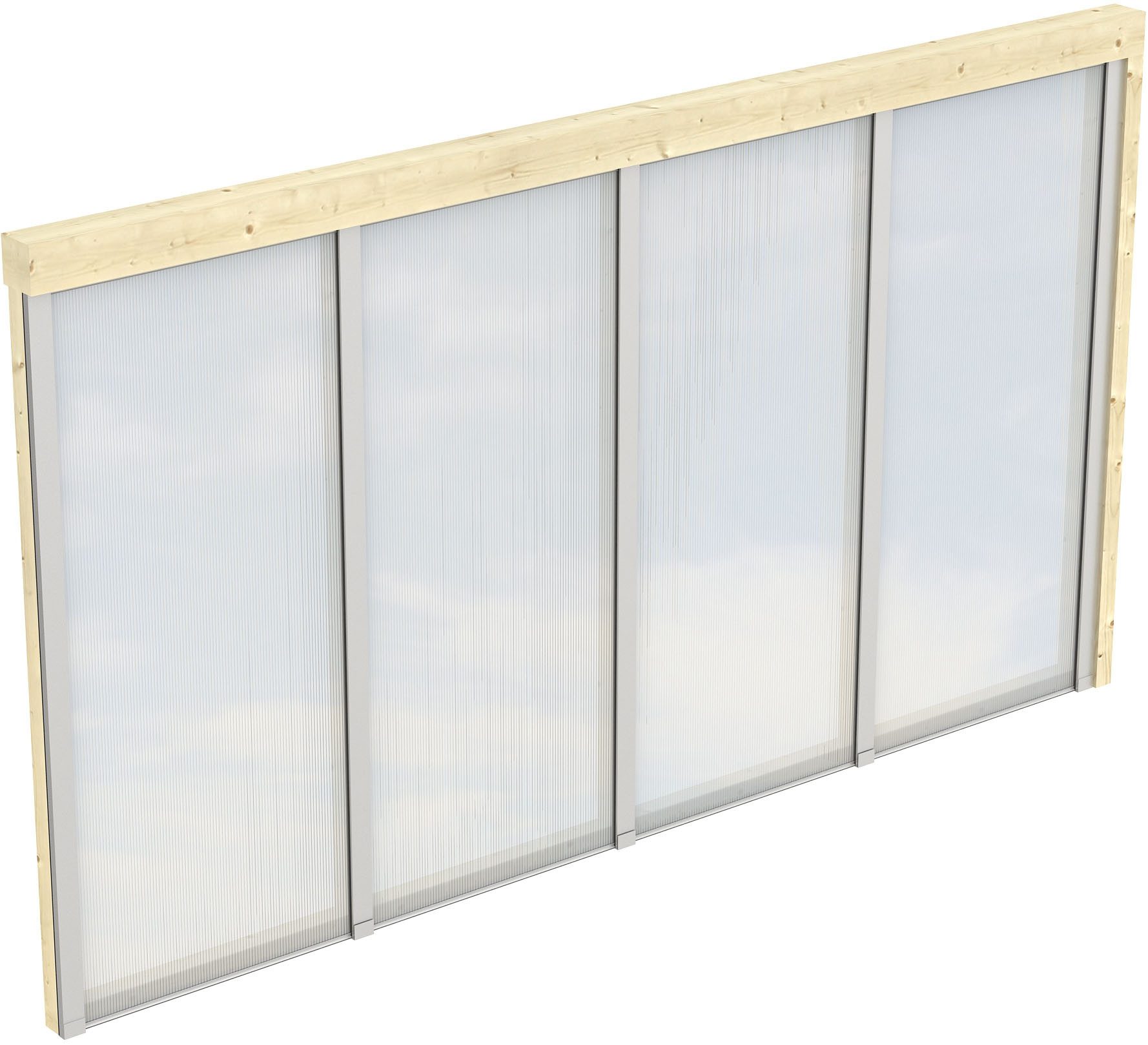 Skanholz Carport-Seitenwand, BxH:355x200 cm, m. Polycarbonat, Wandanbau