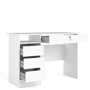 ebuy24 Schreibtisch Plus Schreibtisch mit 1 Regal, 3 kleinen Schublade