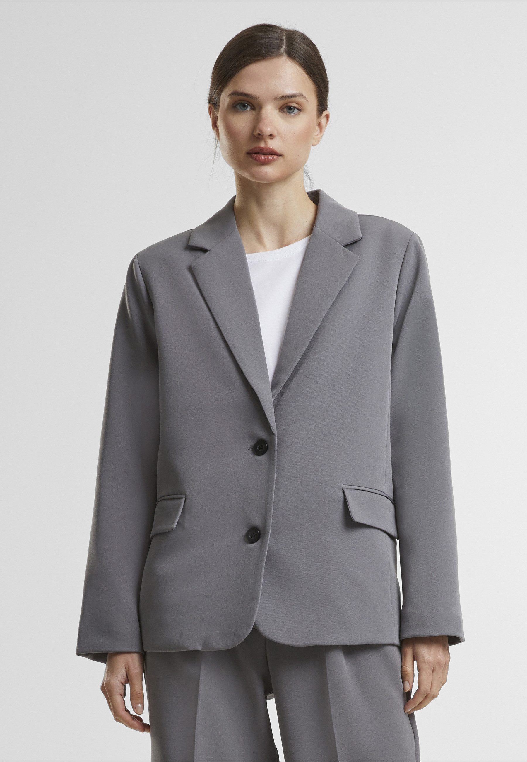 URBAN CLASSICS Allwetterjacke Urban Classics Ladies Long Blazer (1-St)