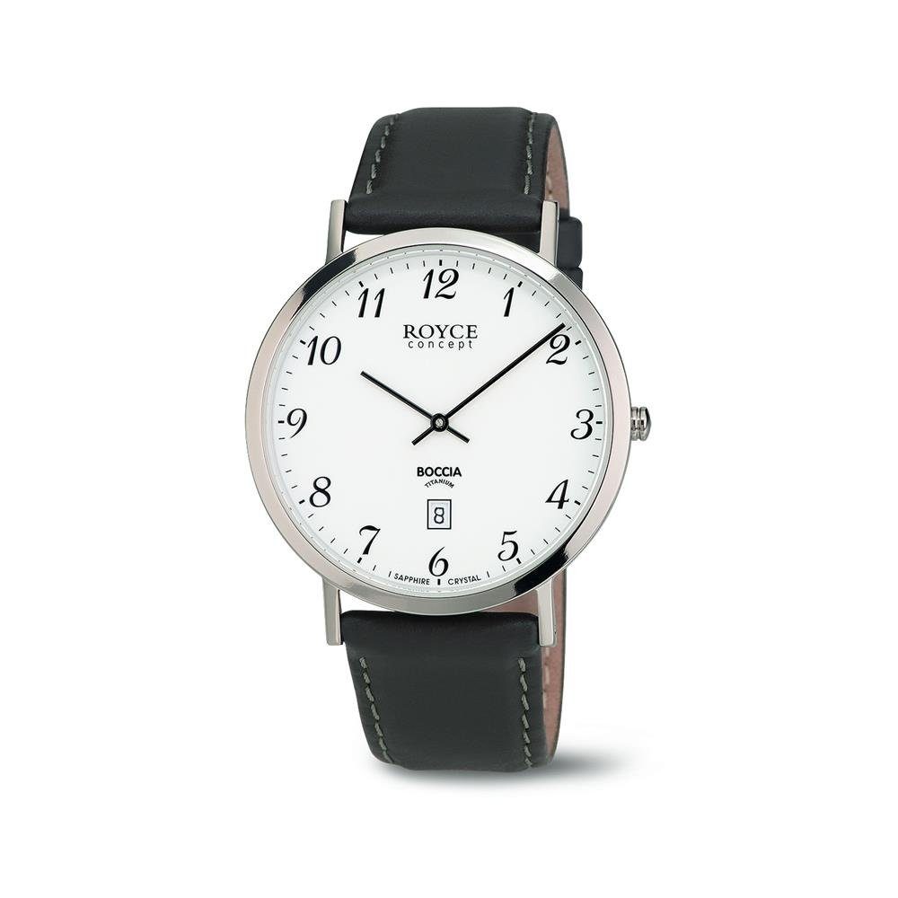 Boccia Quarzuhr Boccia Uhr für Herren 3634-01 mit Datumsanzeige, (1-tlg)