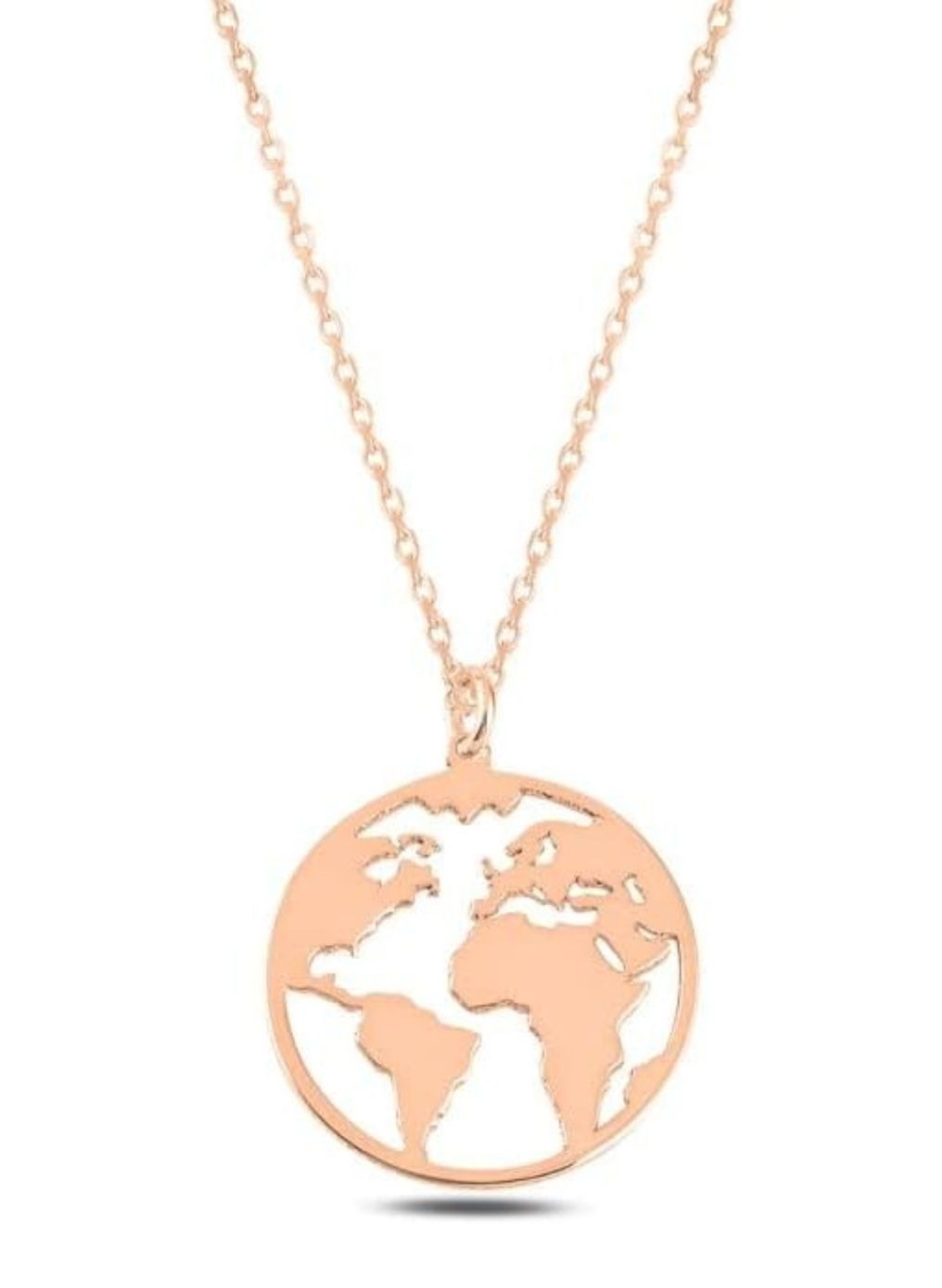 Einzelstück Charm-Kette Halskette mit Globus Anhänger