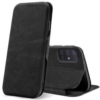 CoolGadget Handyhülle Business Premium Hülle für Samsung Galaxy A71 6,7 Zoll, Handy Tasche mit Kartenfach für Samsung A71 Schutzhülle