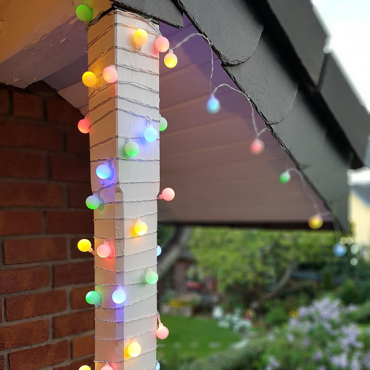 Kamelio Lichterkette Party Deko LED Lichterkette bunt Beleuchtung 20m,80LED Strom