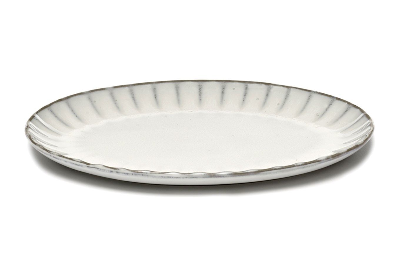 Serax Milchkännchen Servierteller Inku oval weiss klein