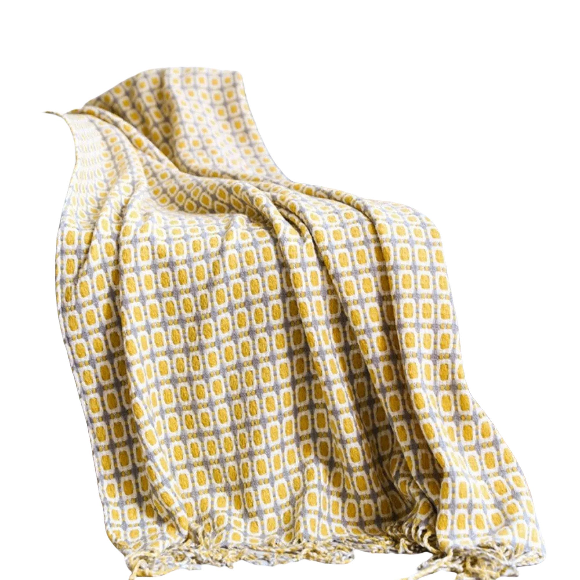 HEYHIPPO Deckel Böhmische Strickdecke, Schaldecke, Климатanlagendecke, (Hahnentrittmuster, 51.1*84.5in(130*240cm), maschinenwaschbar), lichtecht, verformungs- und pillingbeständig