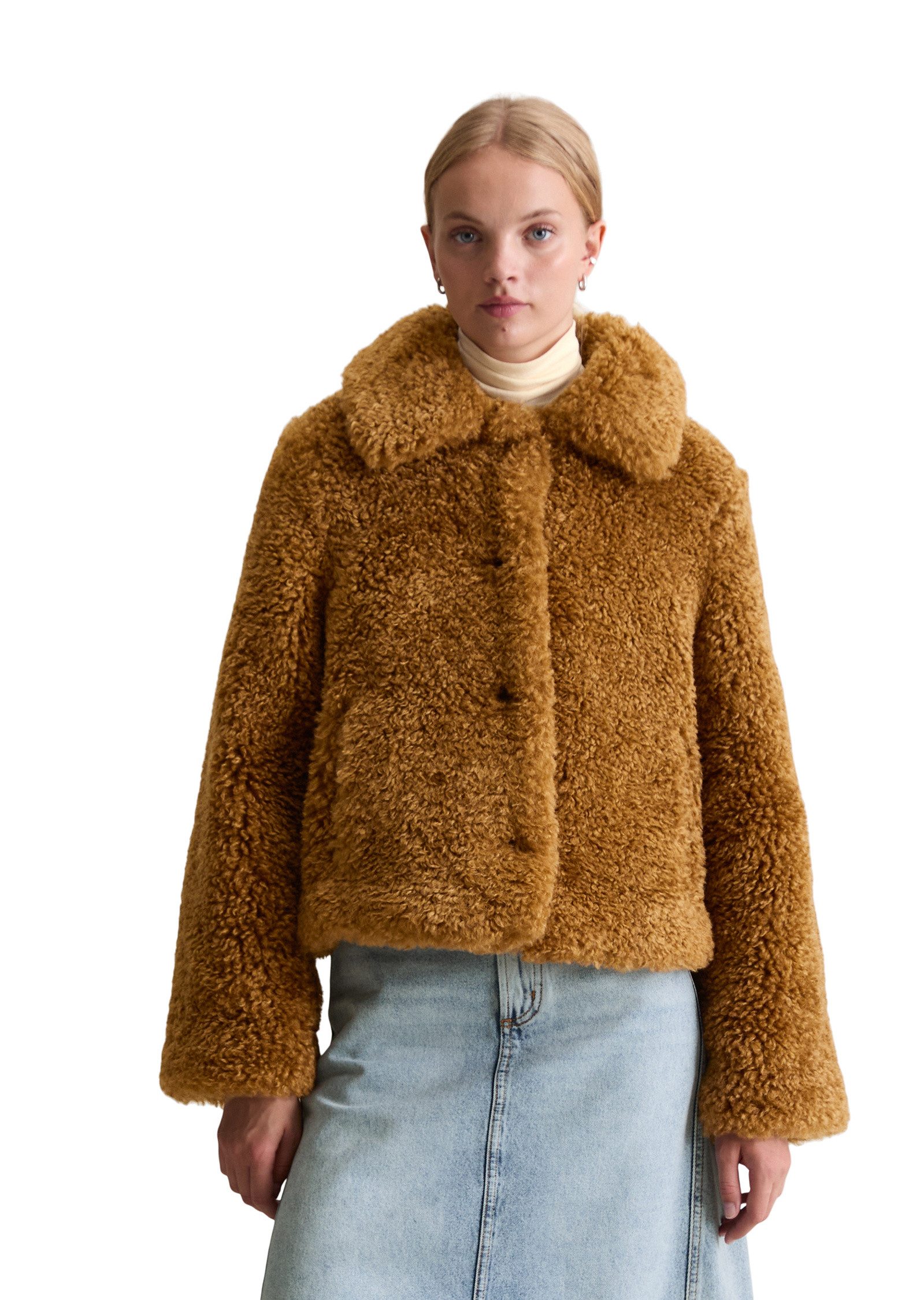 Marc O'Polo DENIM Outdoorjacke aus weichem Curly-Plüsch günstig online kaufen