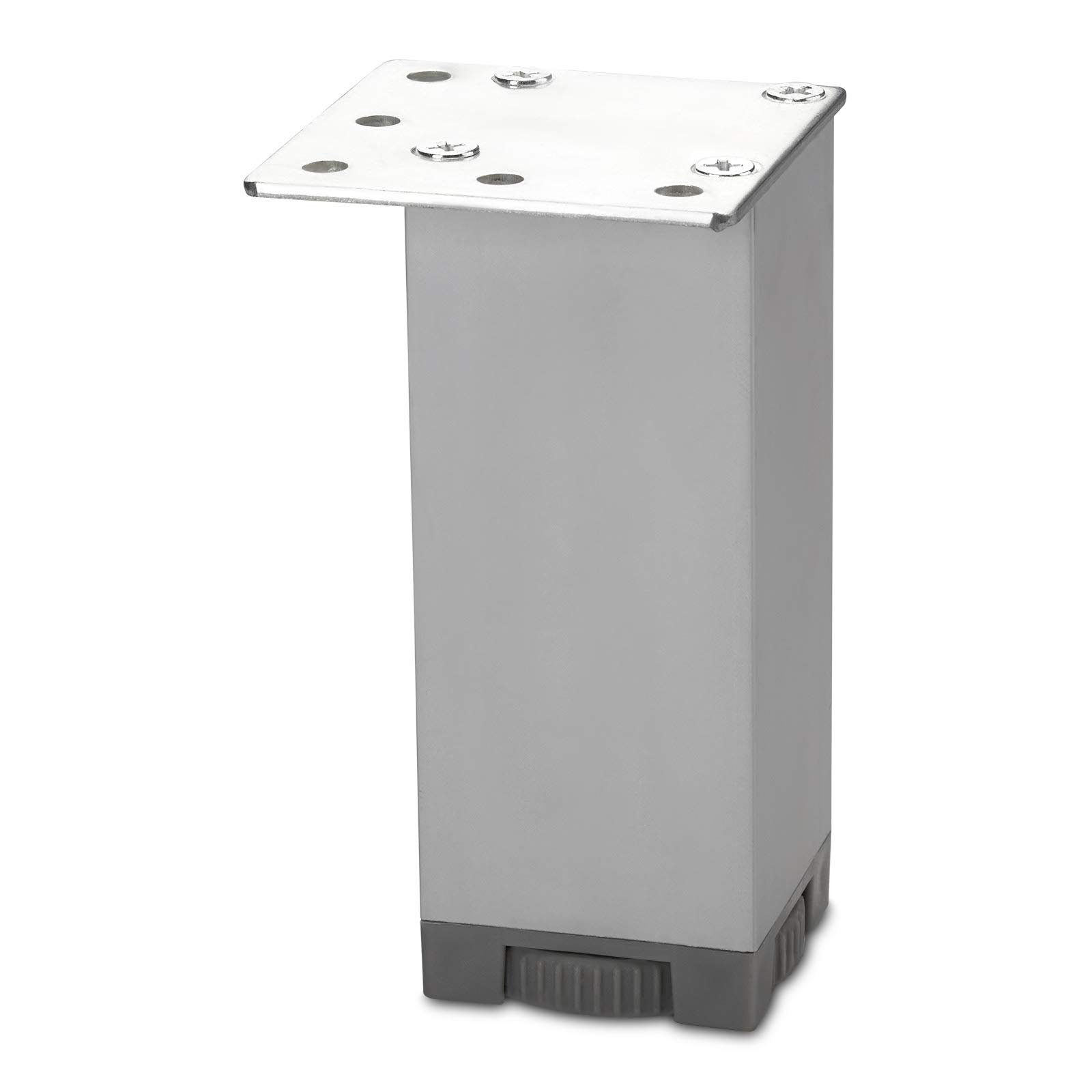SO-TECH® Möbelfuß ROMEO Aluminium Höhe: 100 mm schwarz oder Chrom matt, (1-St), höhenverstellbar, chrom matt