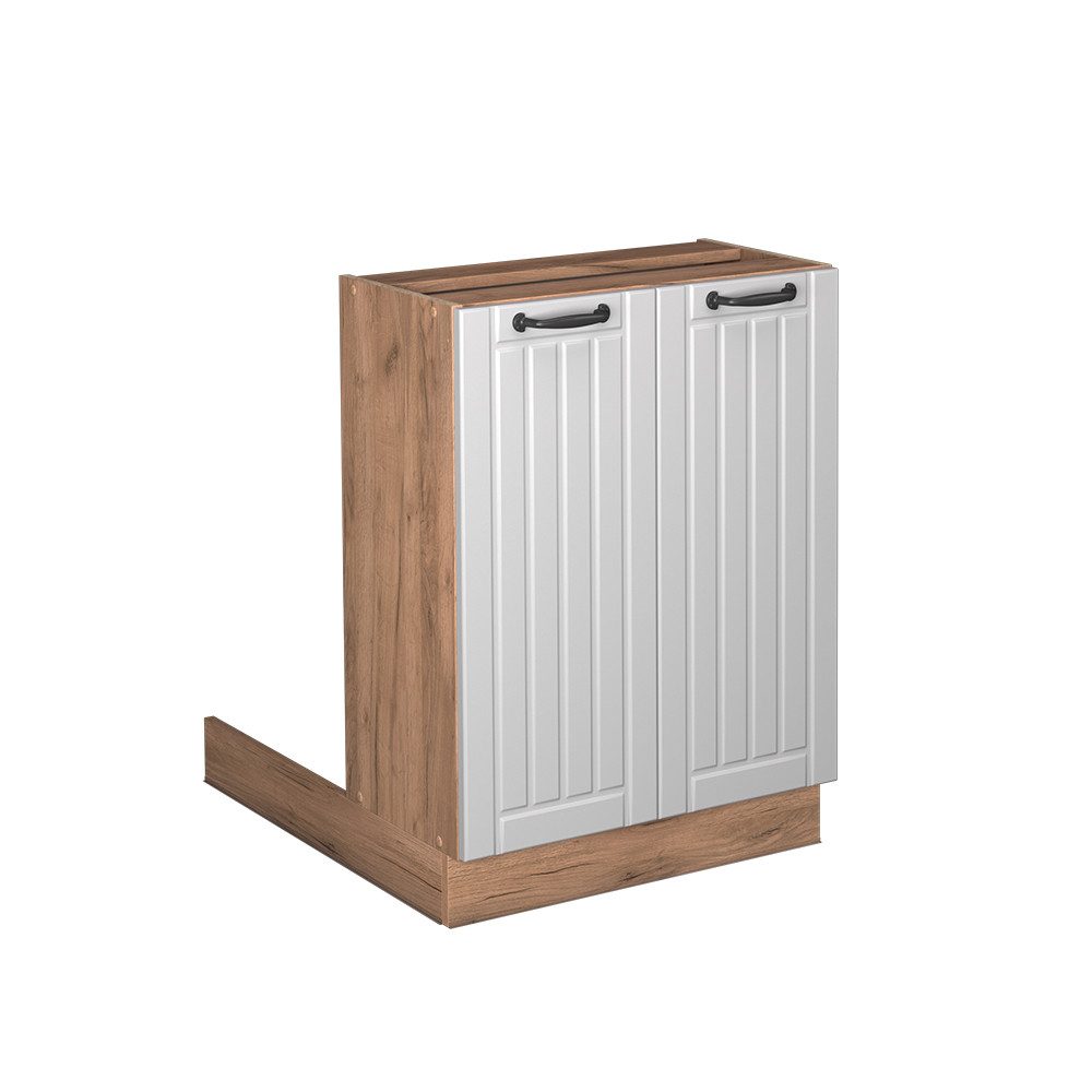 Vicco Unterschrank Fame-Line, Weiß Landhaus/Goldkraft Eiche, günstig online kaufen