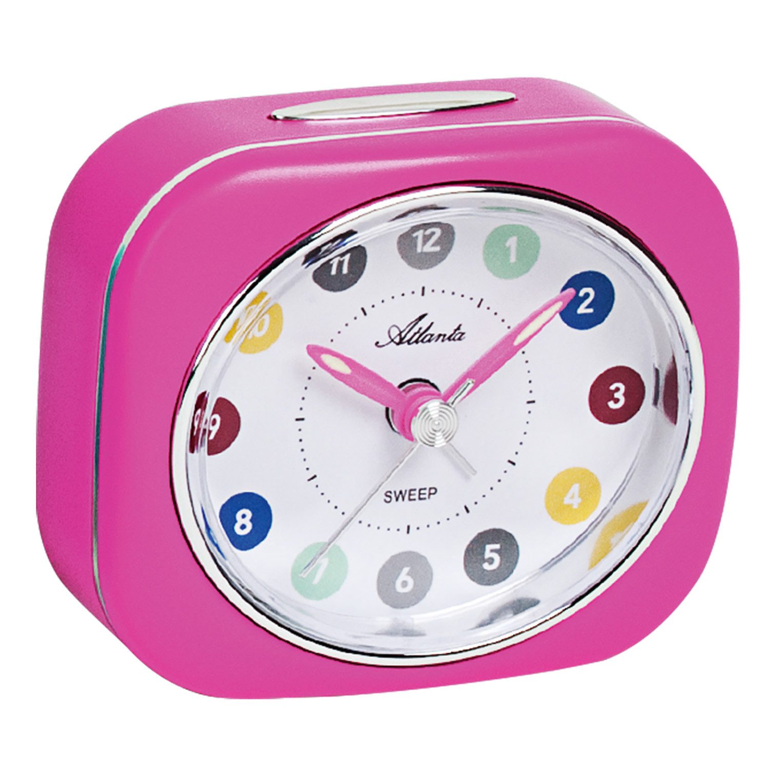 Atlanta Quarzwecker 1983/17 mit Weckwiederholung Pink