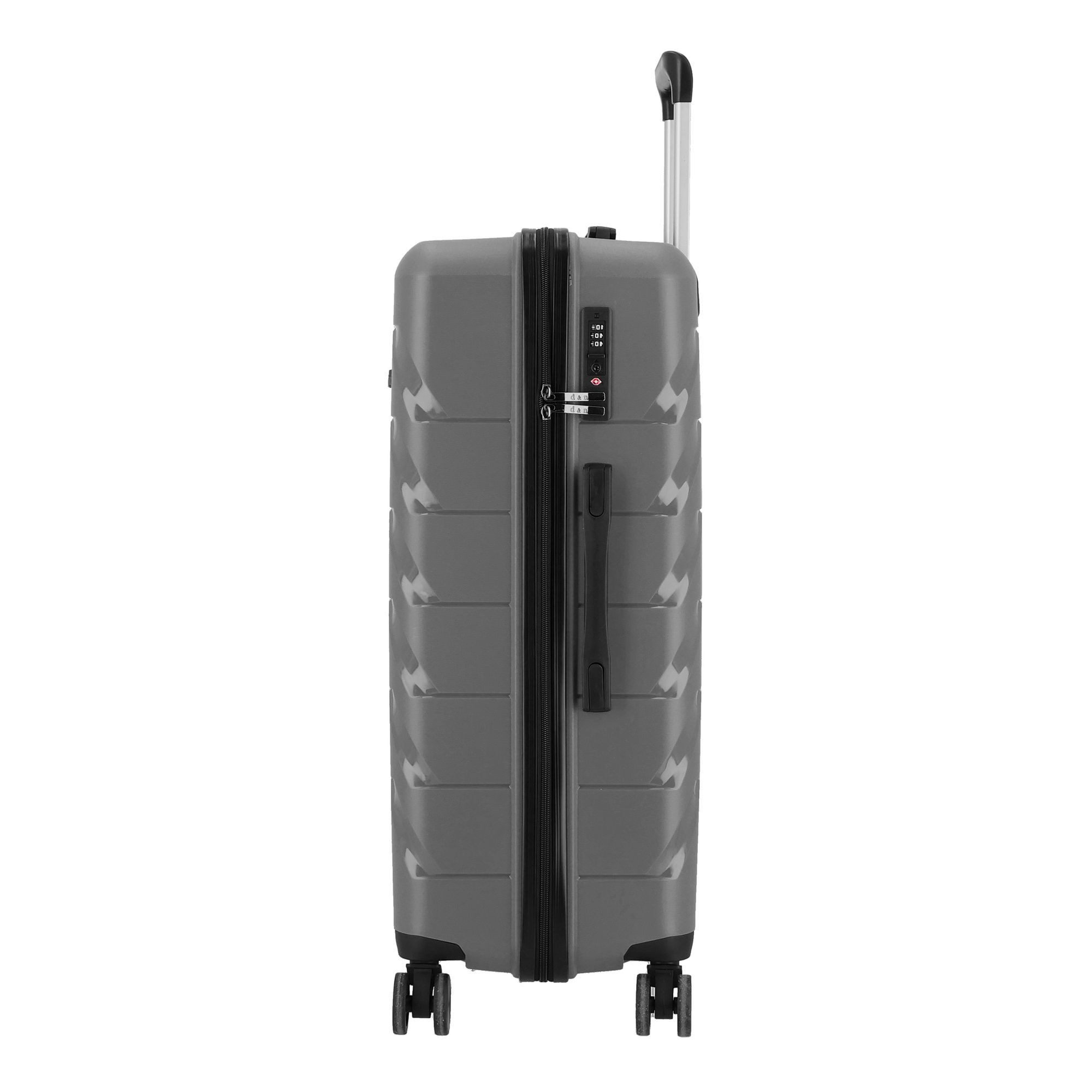 D&N Hartschalen-Trolley Travel Line, 4 Rollen, Polypropylen
