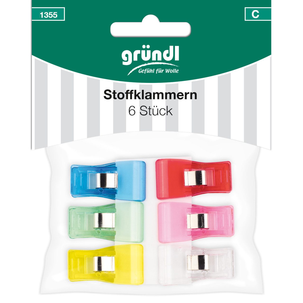 Gründl Stoffklammern Gründl Stoffklammern gelb grün blau transparent