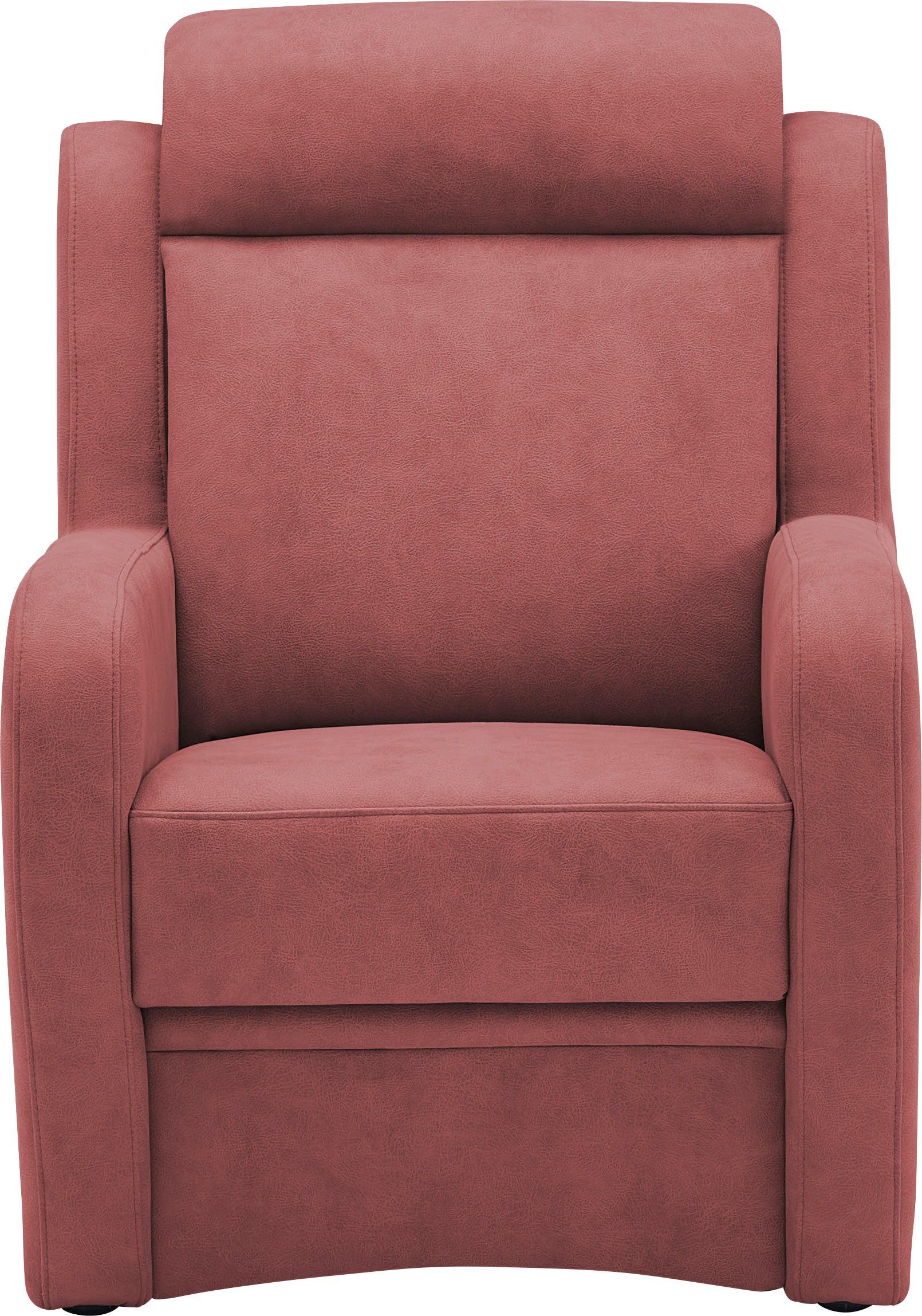 3-Sitzer Sessel, VILLA Polstergarnitur in Kopfteilverstellung, aus 2x Sitzhöhe BECK 49 Varese, und Set (3-tlg),