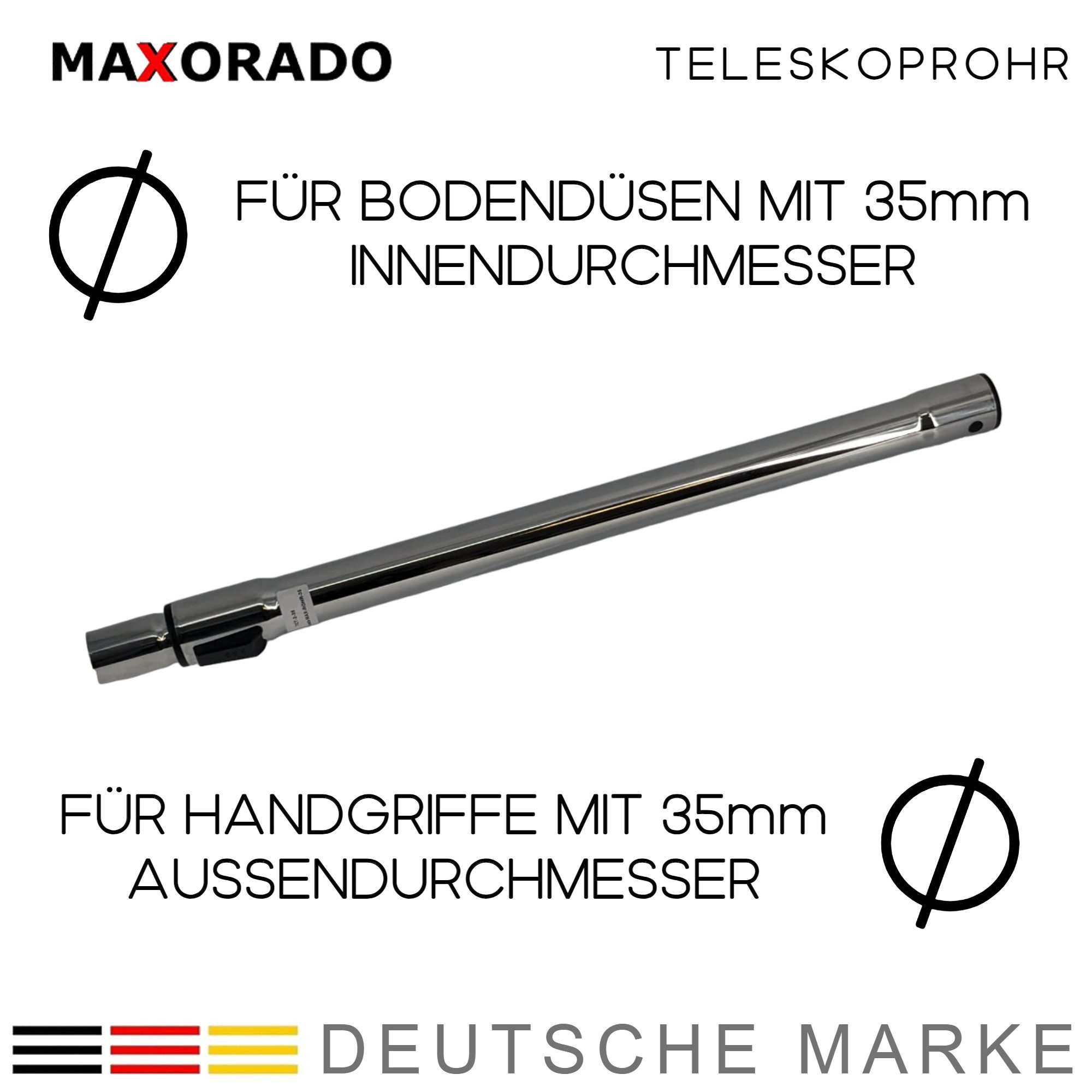 Maxorado Staubsaugerrohr Staubsauger Rohr 35mm Teleskoprohr Zubehör VSZ31455 / VSZ3XTRM11 Z3.0, Zubehör für Bodenstaubsauger, Industriestaubsauger, für Siemens Kärcher Bosch Parkside Staubsauger