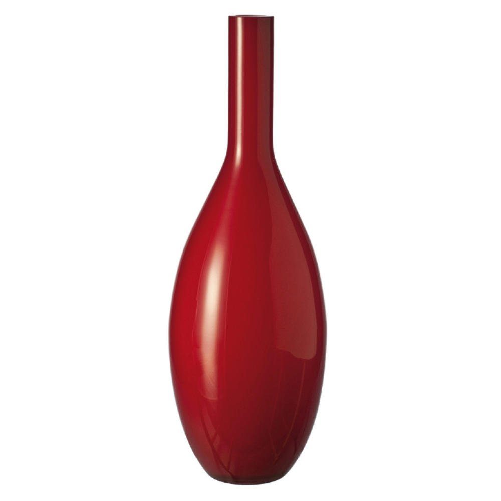 LEONARDO Bodenvase Beauty Flaschenform 50 cm rot, Flaschenform mit poliertem Schliff