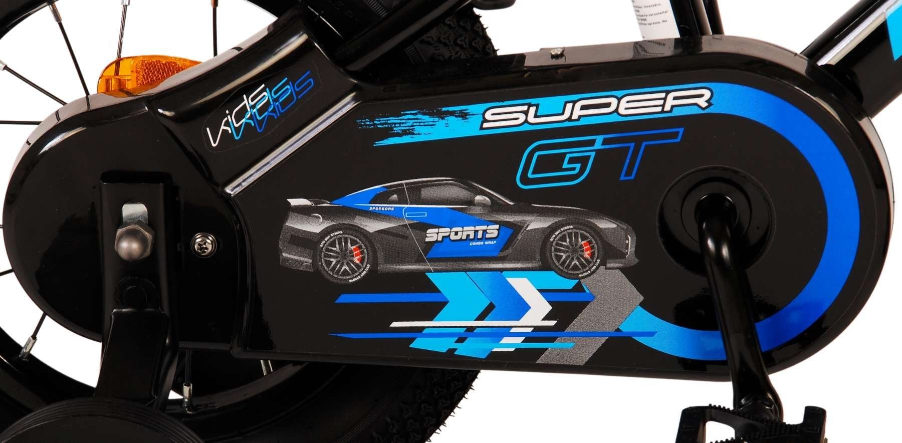 Volare Kinderfahrrad Super GT - Jungen - verschieden Größen und Farben - Rücktrittbremse, bis 60 kg, 85% zusammengebaut, 12, 14 oder 16 Zoll, 3 - 4,5Jahre