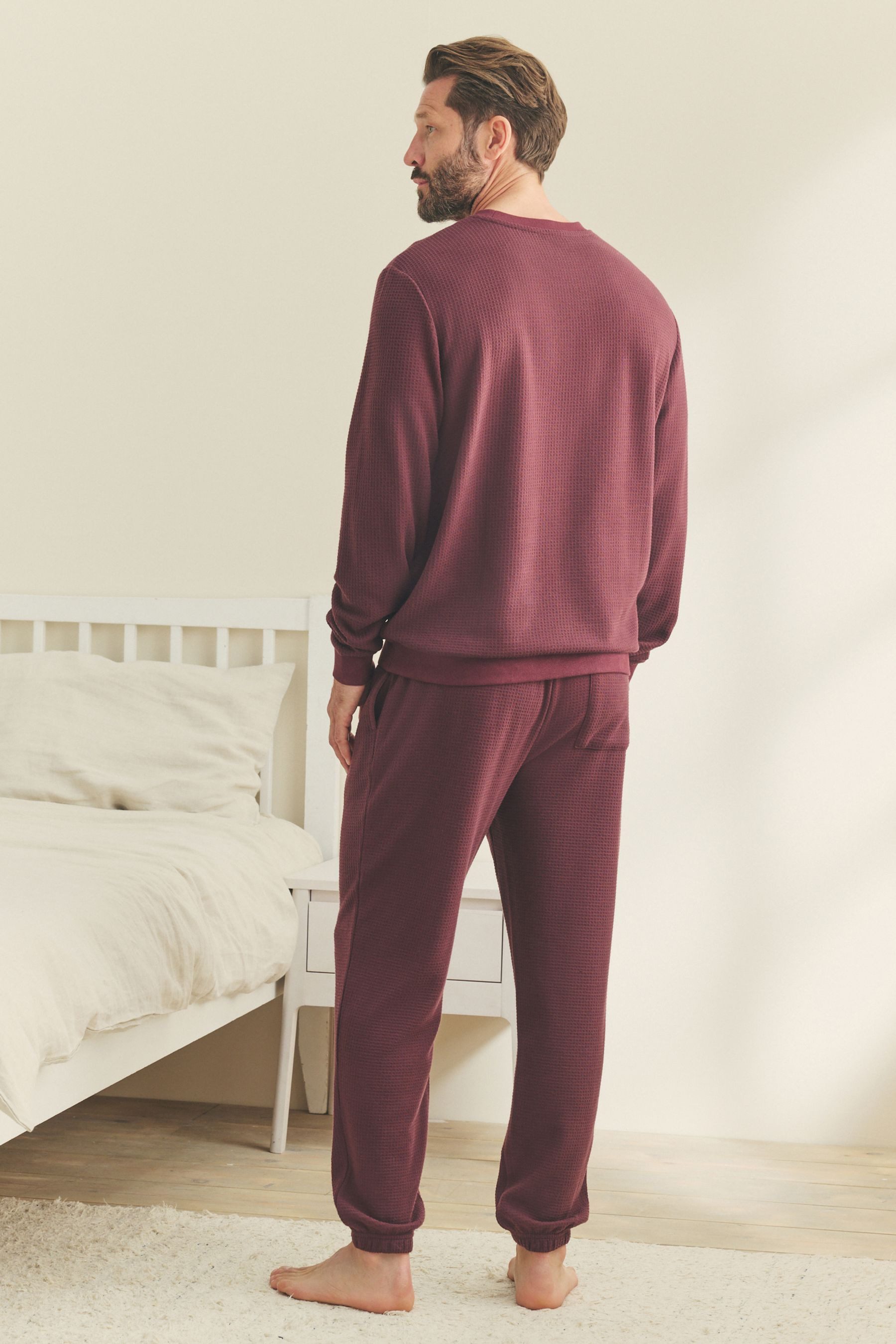 Next Pyjama Langarm-Schlafanzug mit weicher Waffelstruktur günstig online kaufen