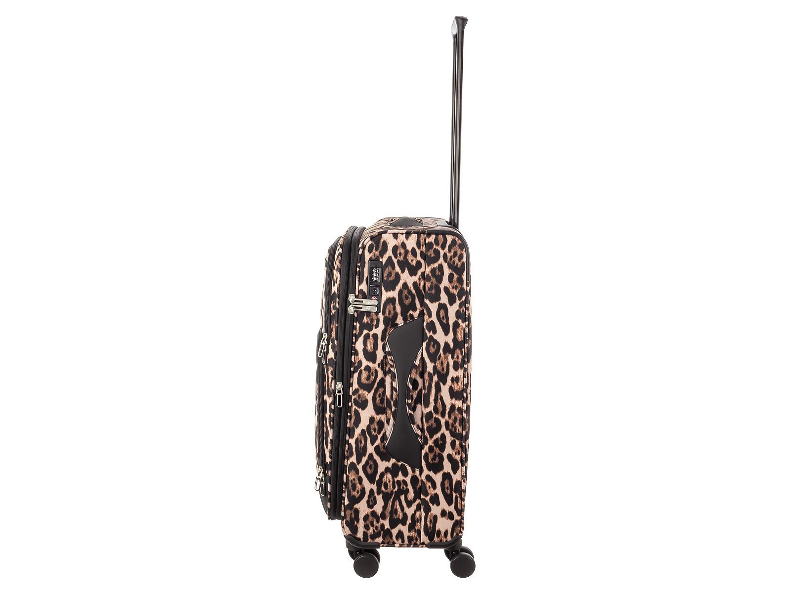 Franky Weichgepäck-Trolley Koffer Gr. M Reisegepäck T27-F Spinner 65er, 4 Doppellenkrollen Rollen, Dehnfalte TSA Schloss