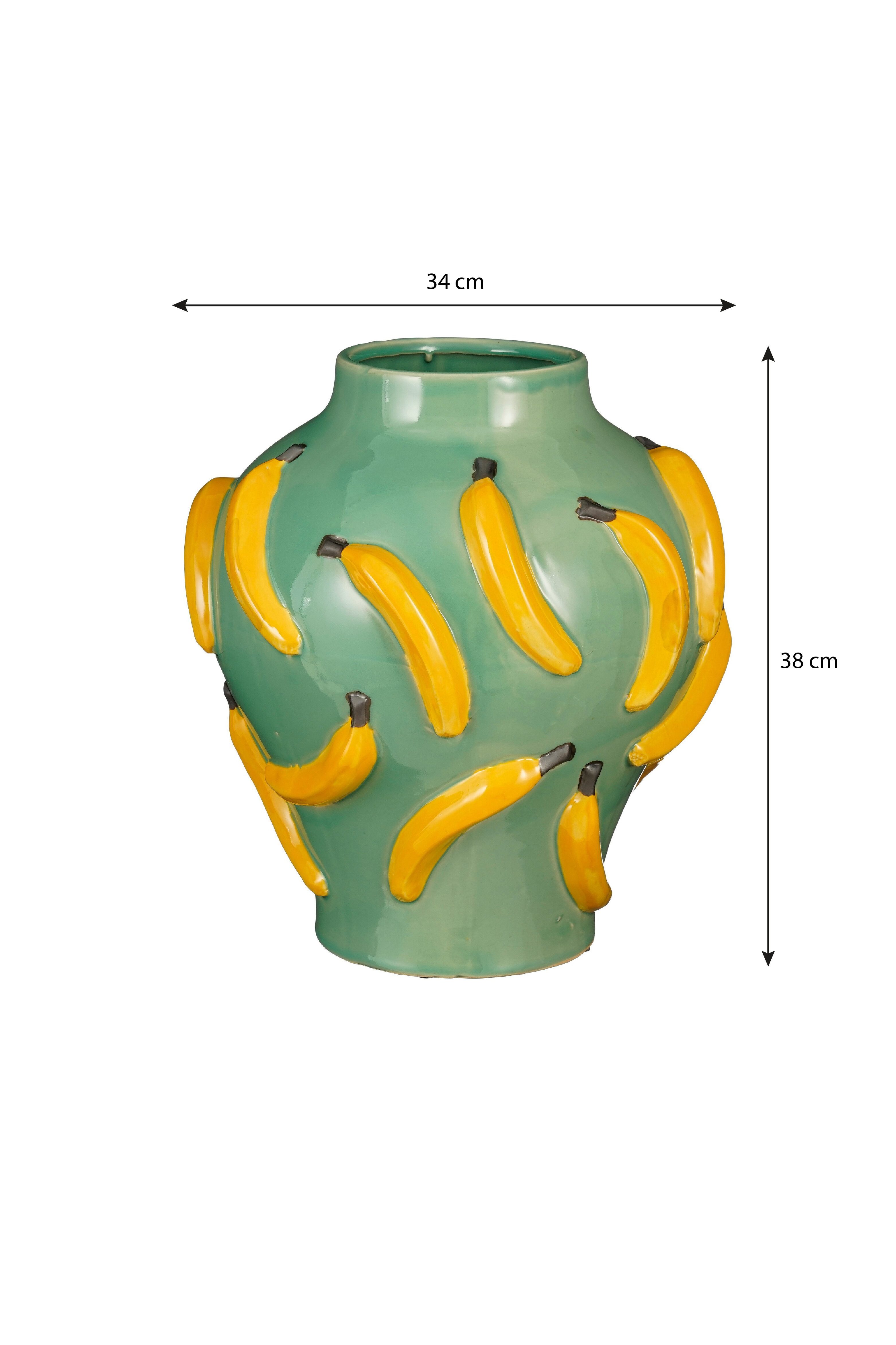 Mica Decorations Dekovase Mica Decorations Moza Vase h.gruen - h37,5xd34cm