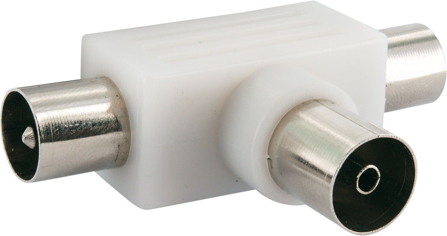 Schwaiger ASV25 532 TV-Adapter IEC Stecker zu IEC Buchse, für Kabel- und Antennenanlagen