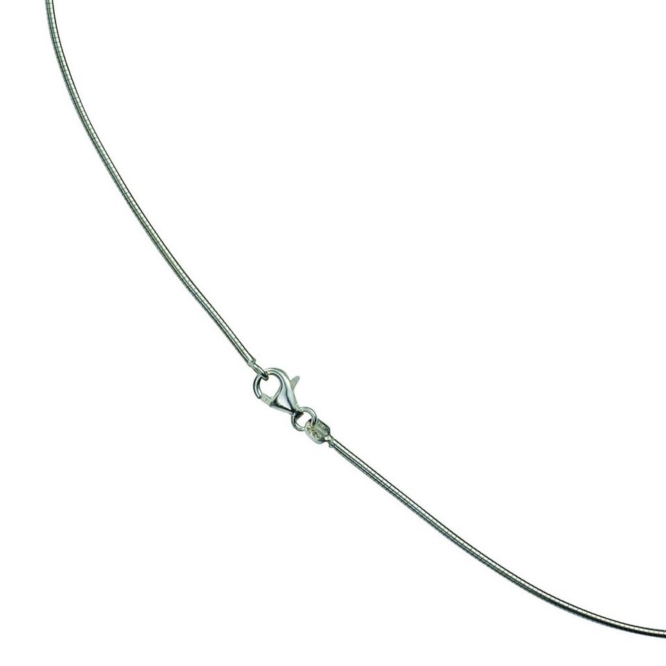 Vivance Collierkettchen 925/- Sterling Silber rhodiniert, Klassisches  Collier aus 925/- Sterling Silber rhod
