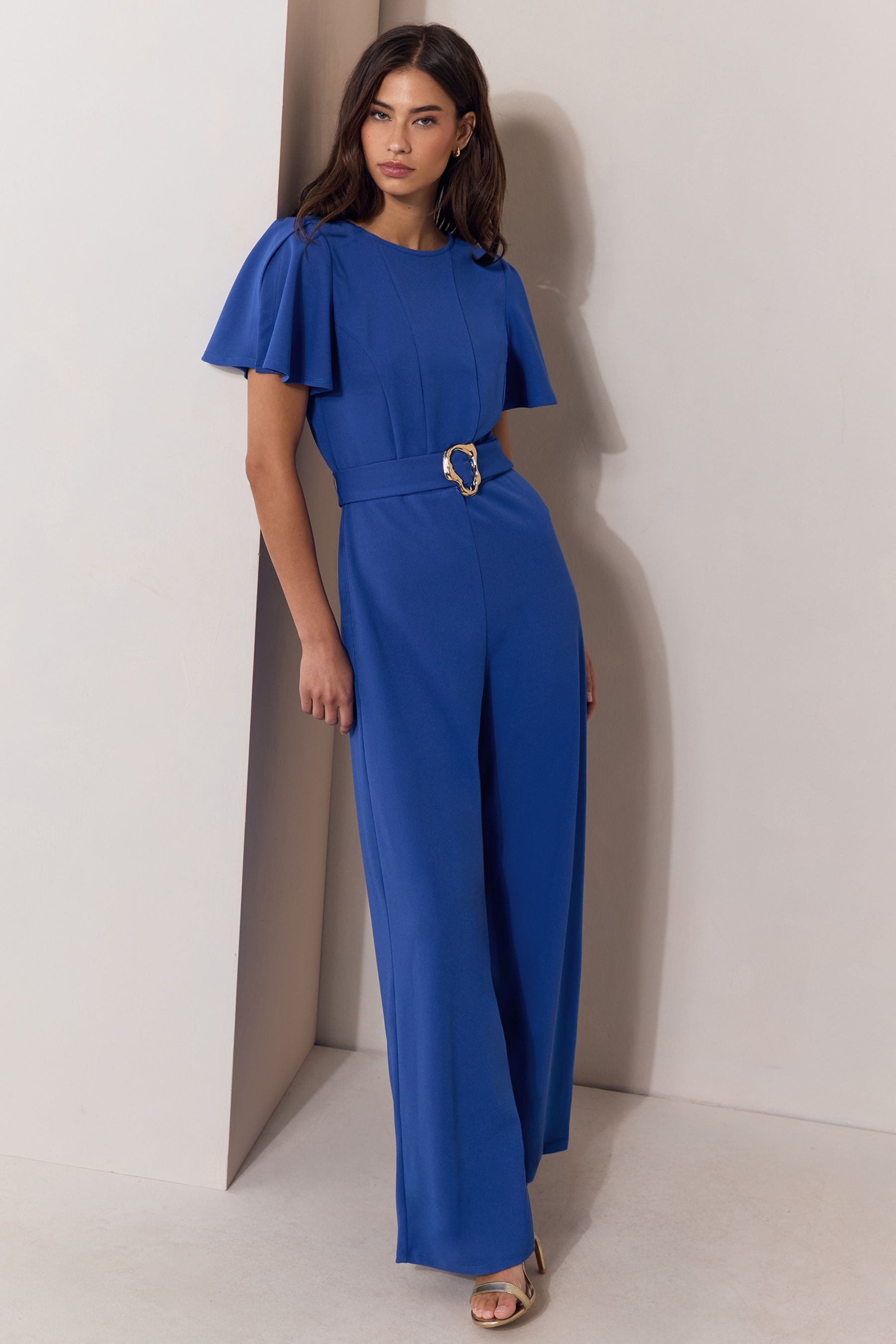 LIPSY Jumpsuit Lipsy Kurzärmeliger Overall mit Gürtel, Regular (1-tlg) – Bild 4 von 5