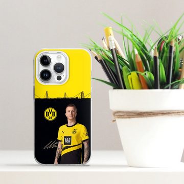 DeinDesign Handyhülle Borussia Dortmund Marco Reus BVB Marco Reus 23/24, Apple iPhone 14 Pro Silikon Hülle Bumper Case Handy Schutzhülle