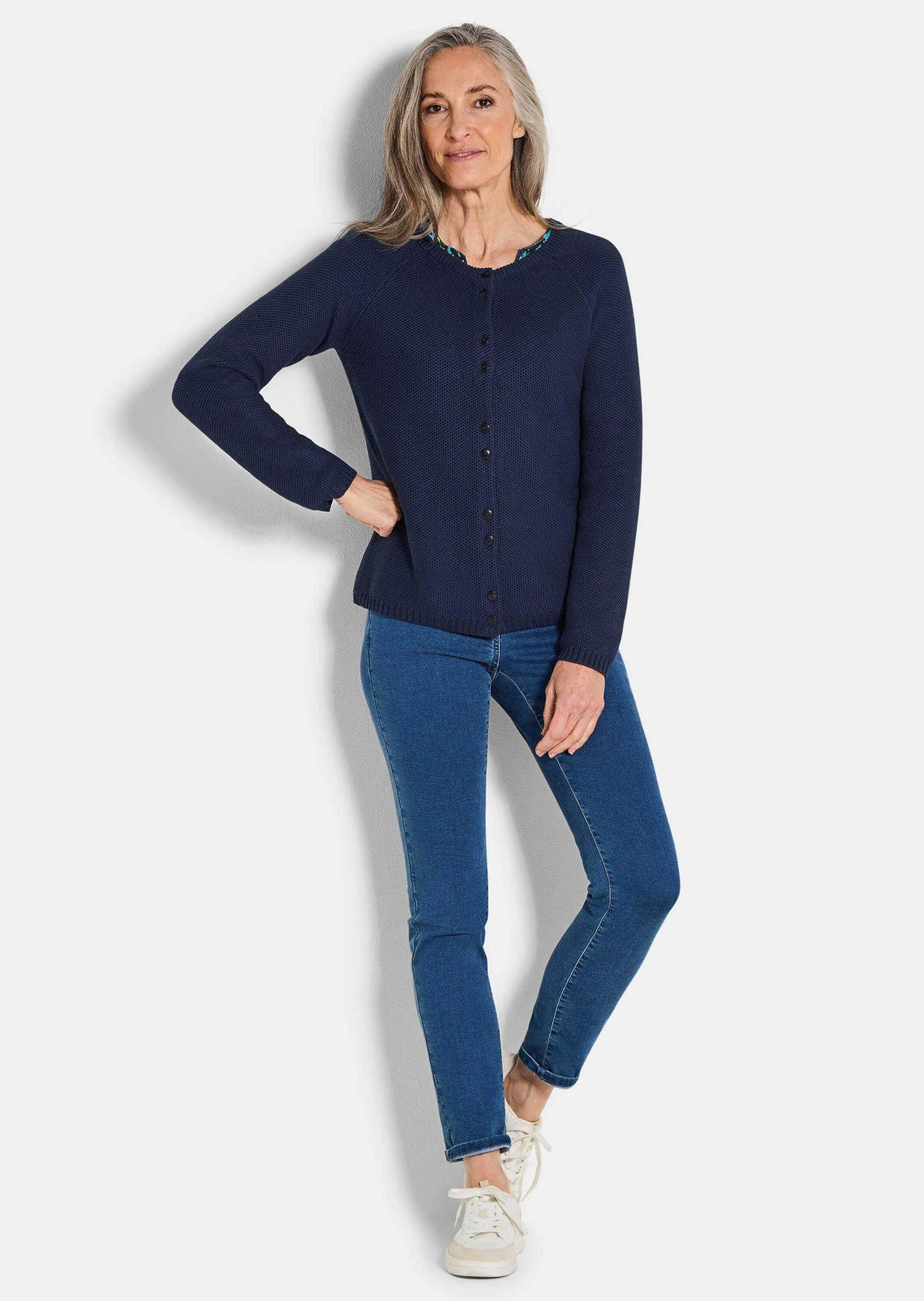GOLDNER Strickjacke Strickjacke aus reiner Baumwolle günstig online kaufen