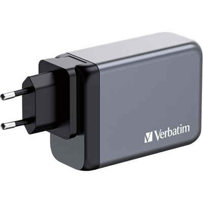 Verbatim GaN-Ladegerät 240W, 1x USB-A, 3x USB-C Notebook-Ladegerät