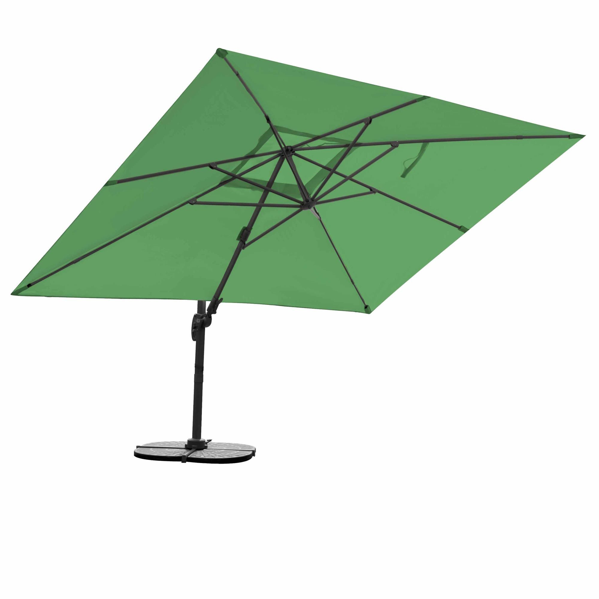 RS Trade Rechteckschirm Sonnenschirm 3m x 4m, Aluminium; UV-Schutz; inkl. Regencover