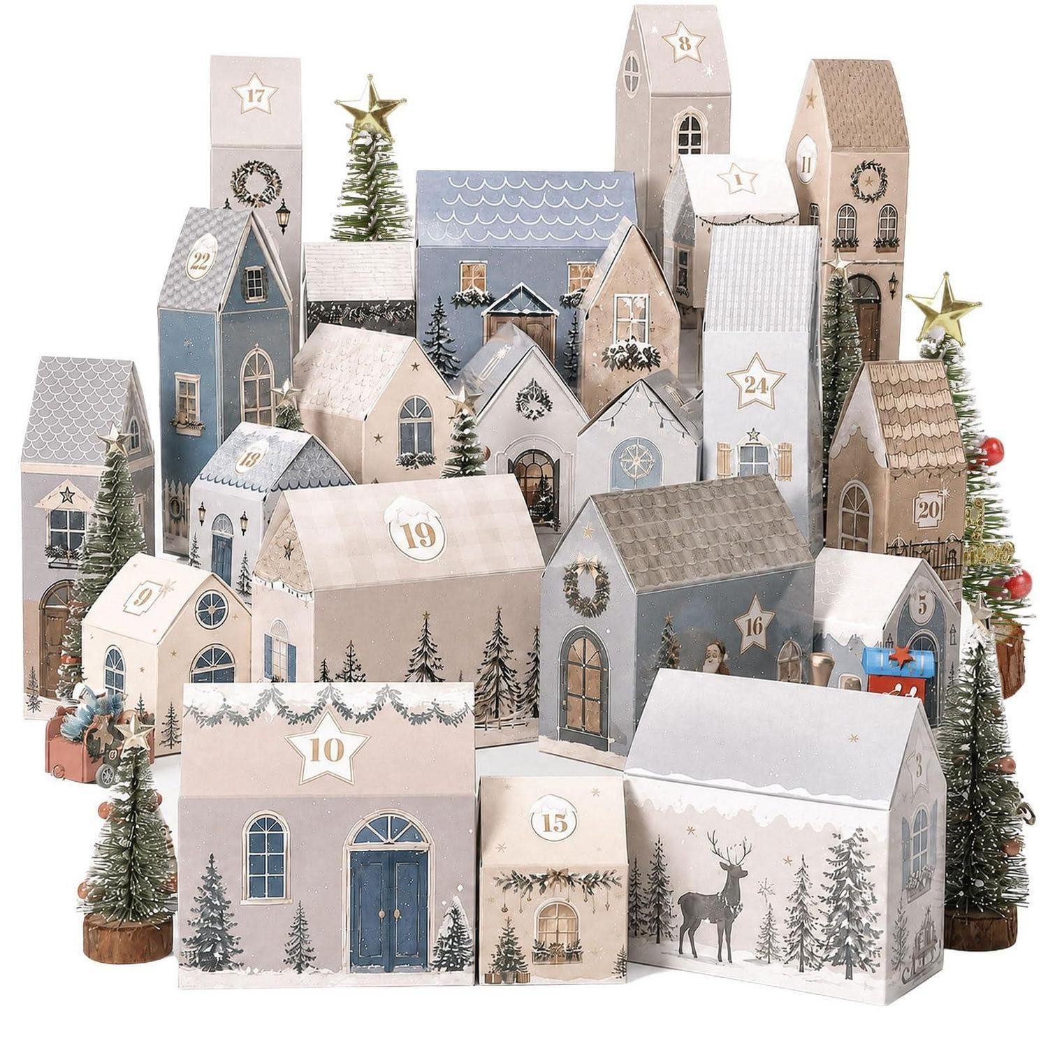 LuxusKollektion befüllbarer Adventskalender Adventskalender zum Befüllen 24 Häuser 2026