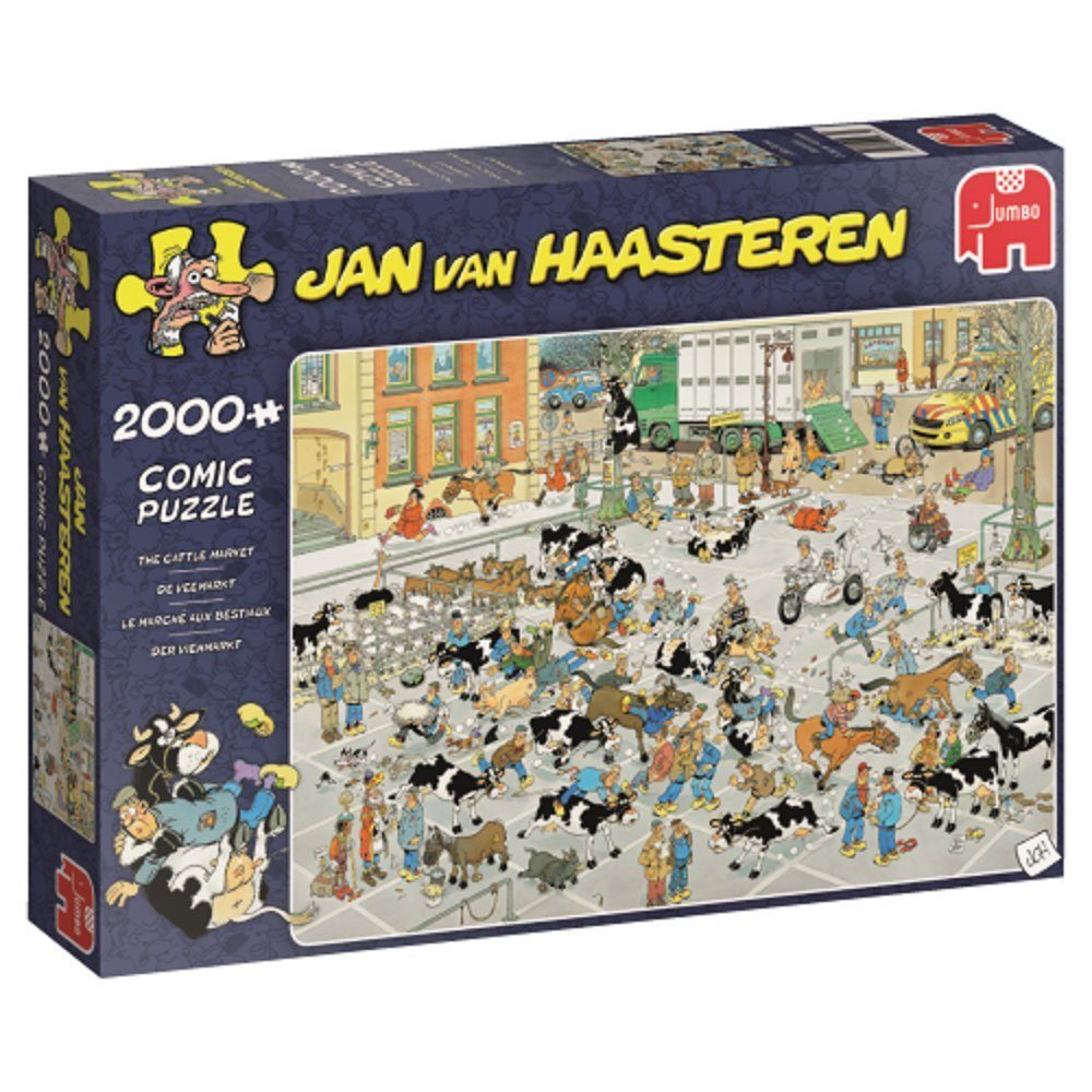 Jan van Haasteren Puzzle Jan van Haasteren Der Viehmarkt 2000 Teile Puzzle, 2000 Puzzleteile, Made in Europe