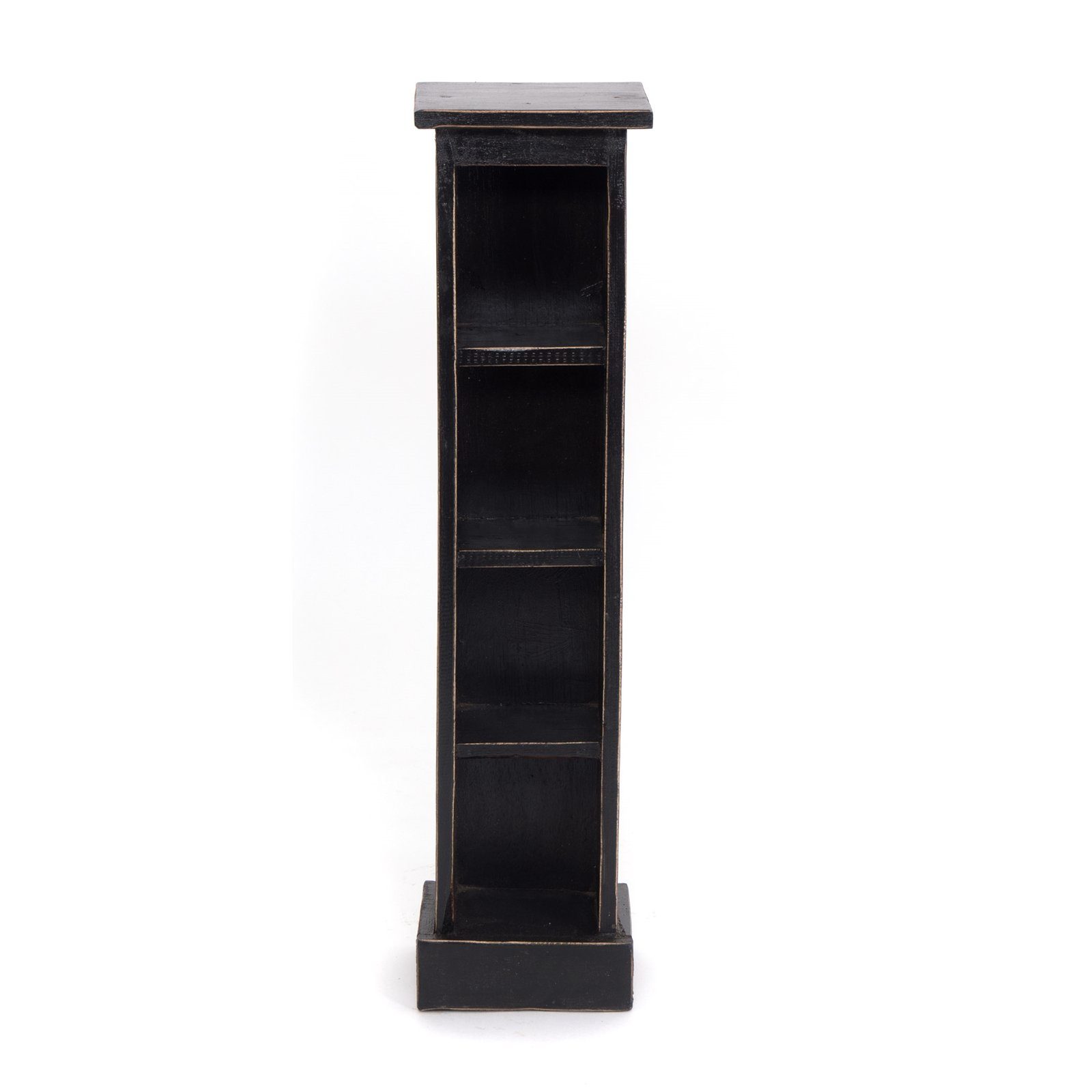 Holzregal, 76cm(H), DELIGHTS DESIGN "CD CD TOWER", voodoo CD REGAL 4 HOLZ 09 CD-Regal Rack mit Fächern schwarz -