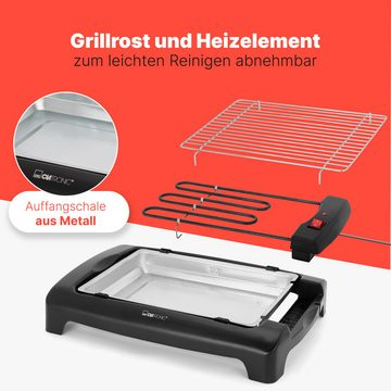 CLATRONIC Tischgrill BQ 2977 N, Cool Touch-Gehäuse, abnehmbares Grillrost, 2000W