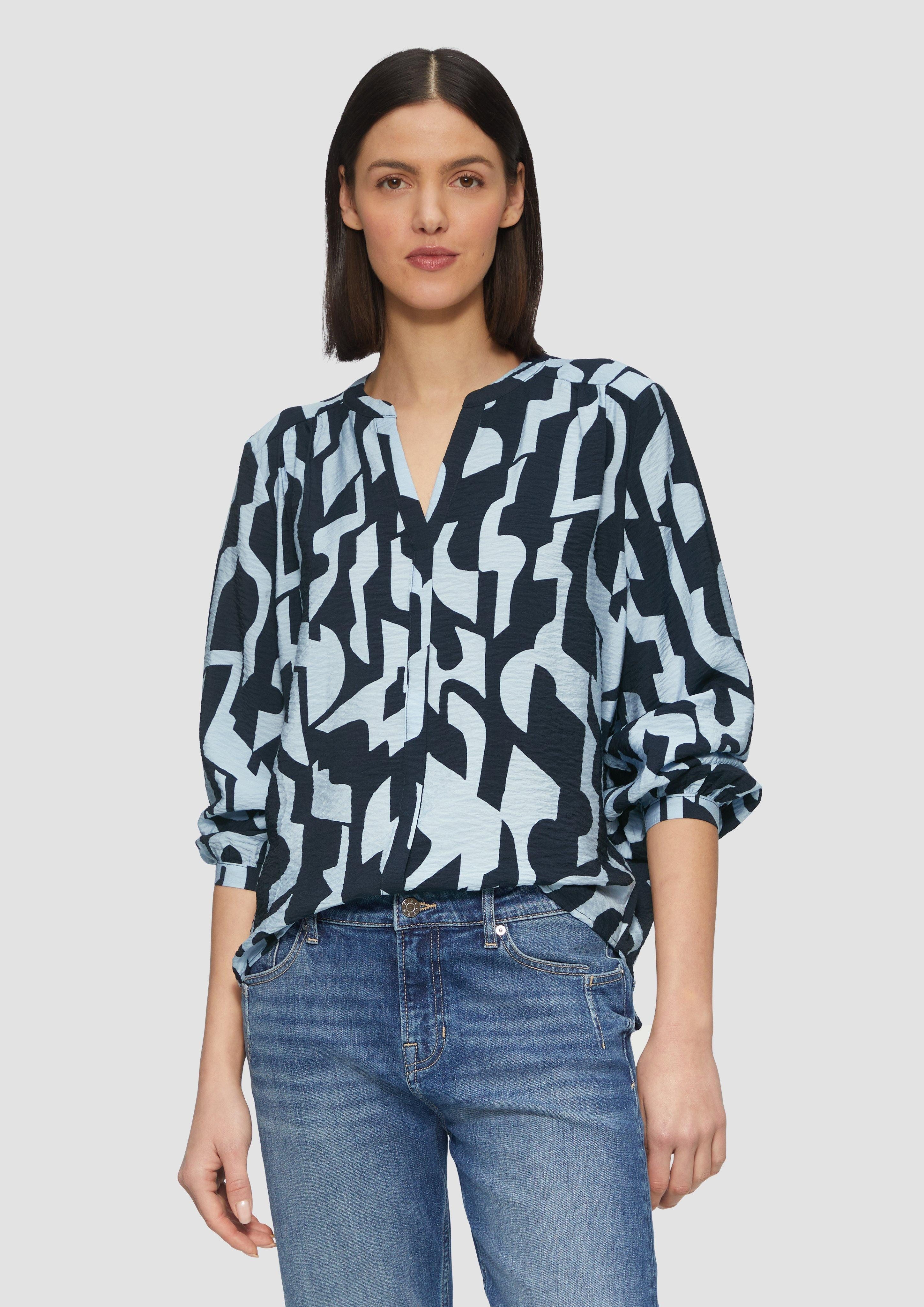 s.Oliver Langarmbluse Bluse aus Viskosemix mit günstig online kaufen