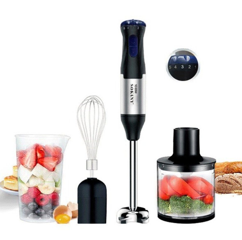 blender Edelstahl XDeer und Set Küchenkarussell 1000W Mixstab, Pürierstab Edelstahl Stabmixer - Hand Mit Hochwertiger, Stick Rührstab Spritzschutz,