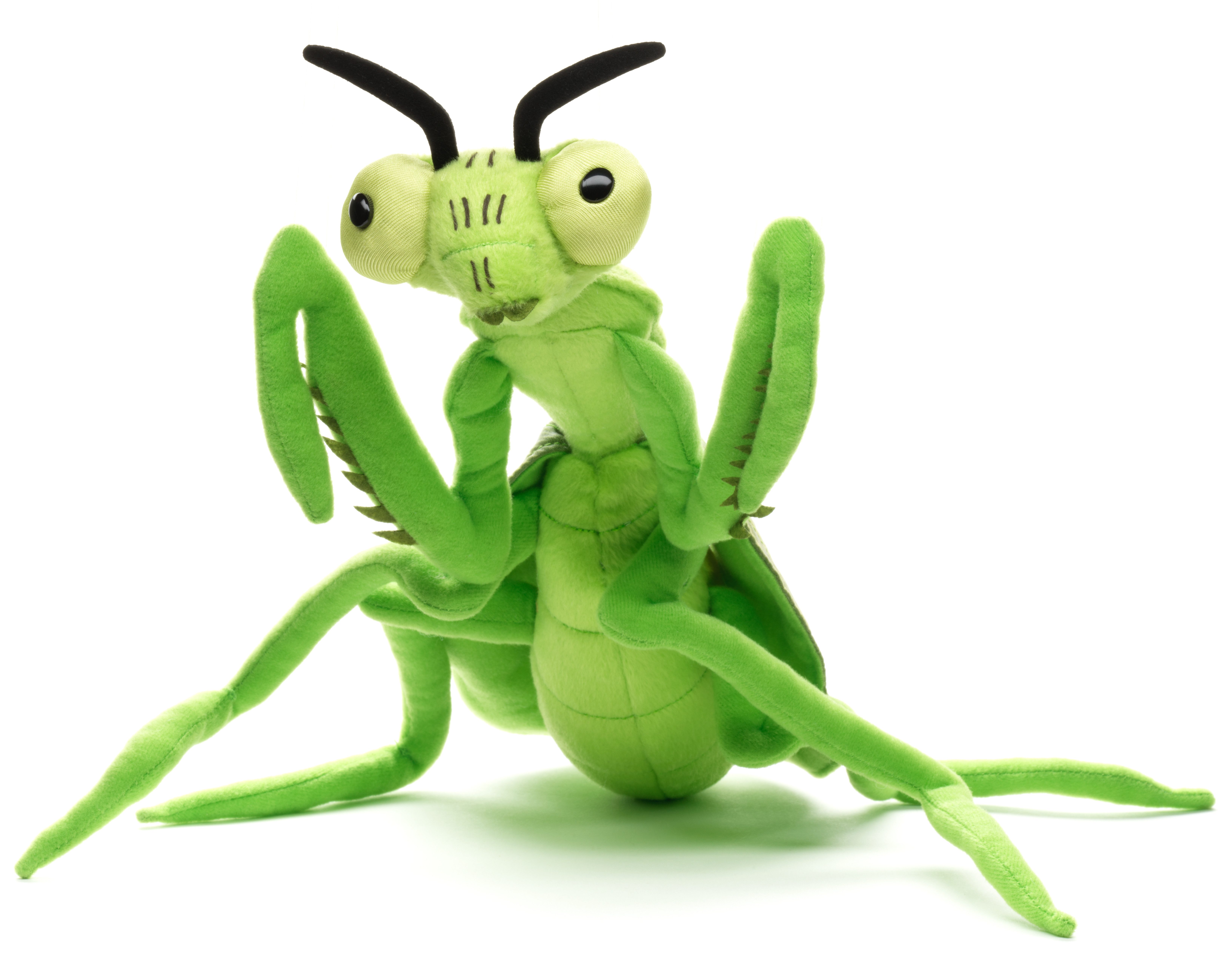 Uni-Toys Kuscheltier Gottesanbeterin - 34 cm - Plüsch-Insekt, Heuschrecke - Plüschtier, zu 100 % recyceltes Füllmaterial