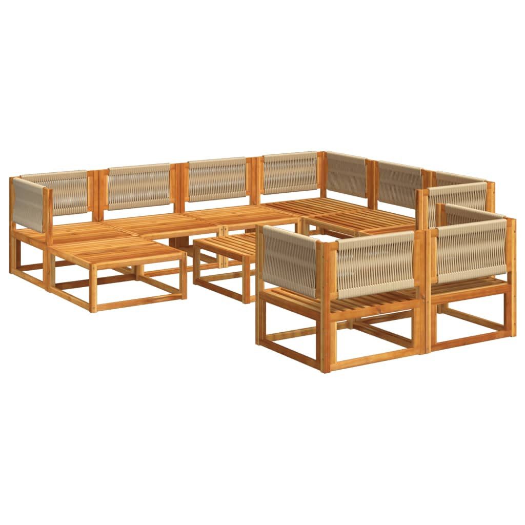vidaXL Loungesofa 10-tlg. Garten-Sofagarnitur mit Kissen günstig online kaufen