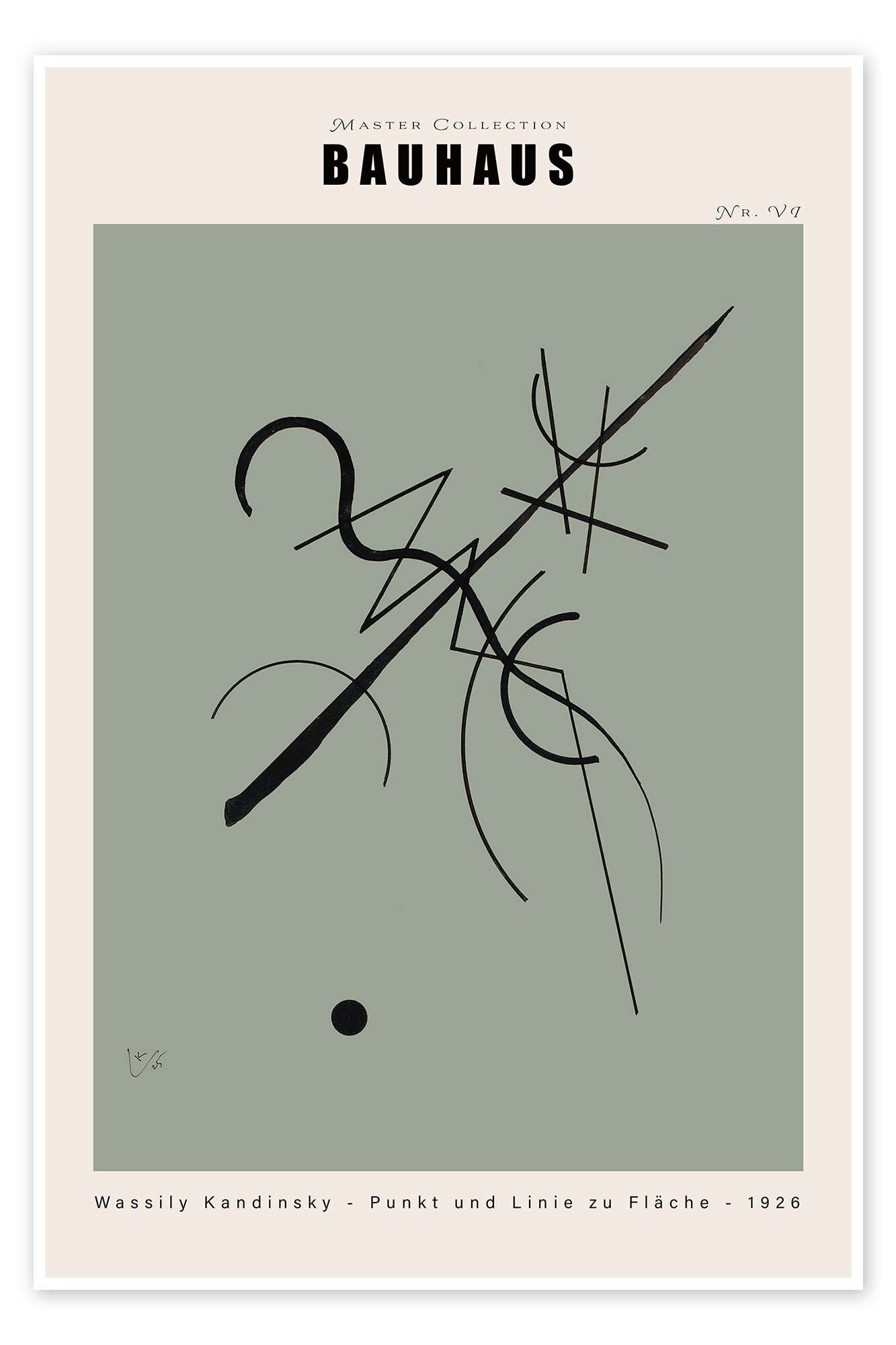 Posterlounge Wandbild Bauhaus - Punkt und Linie zu Fläche, 1925, Wassily Ka günstig online kaufen