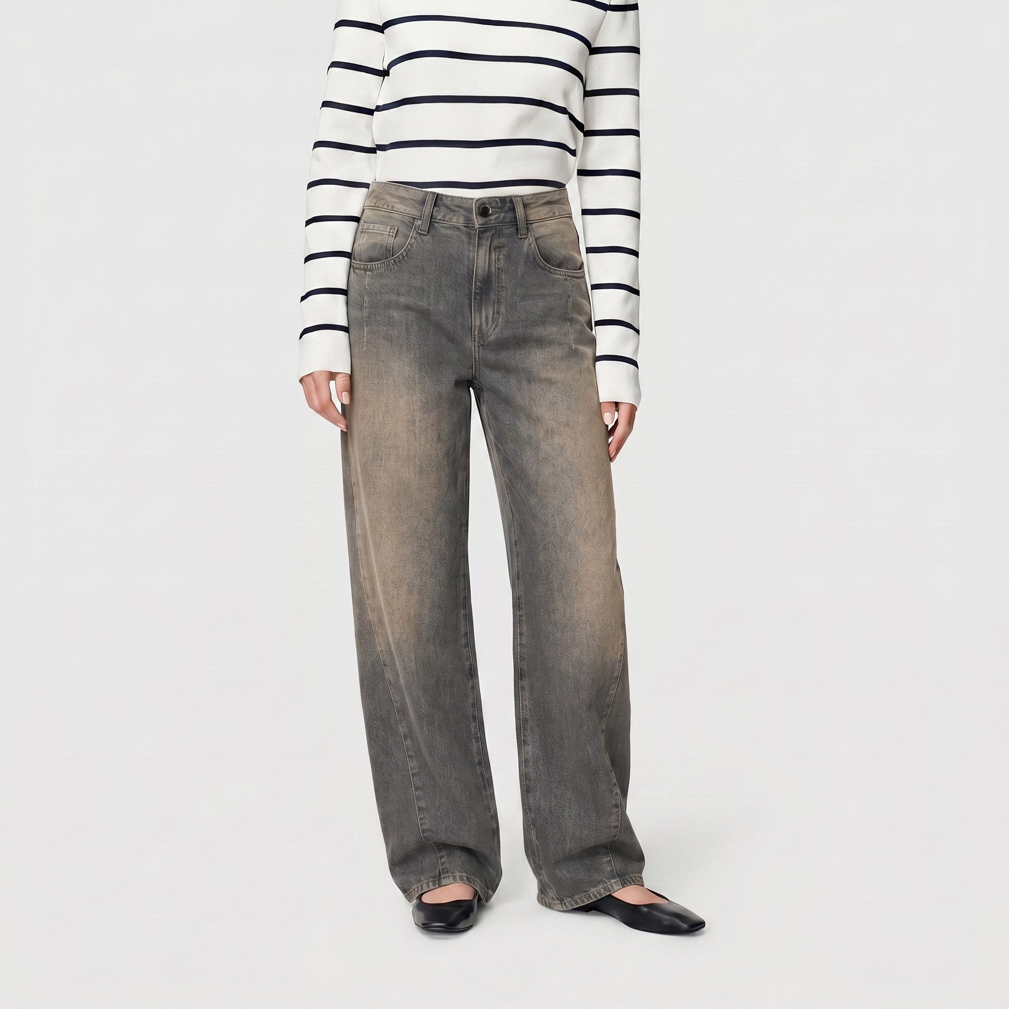 MAC Loose-fit-Jeans OHIO Barrel Hohe Leibhöhe, relaxte Beinform im O-Shap