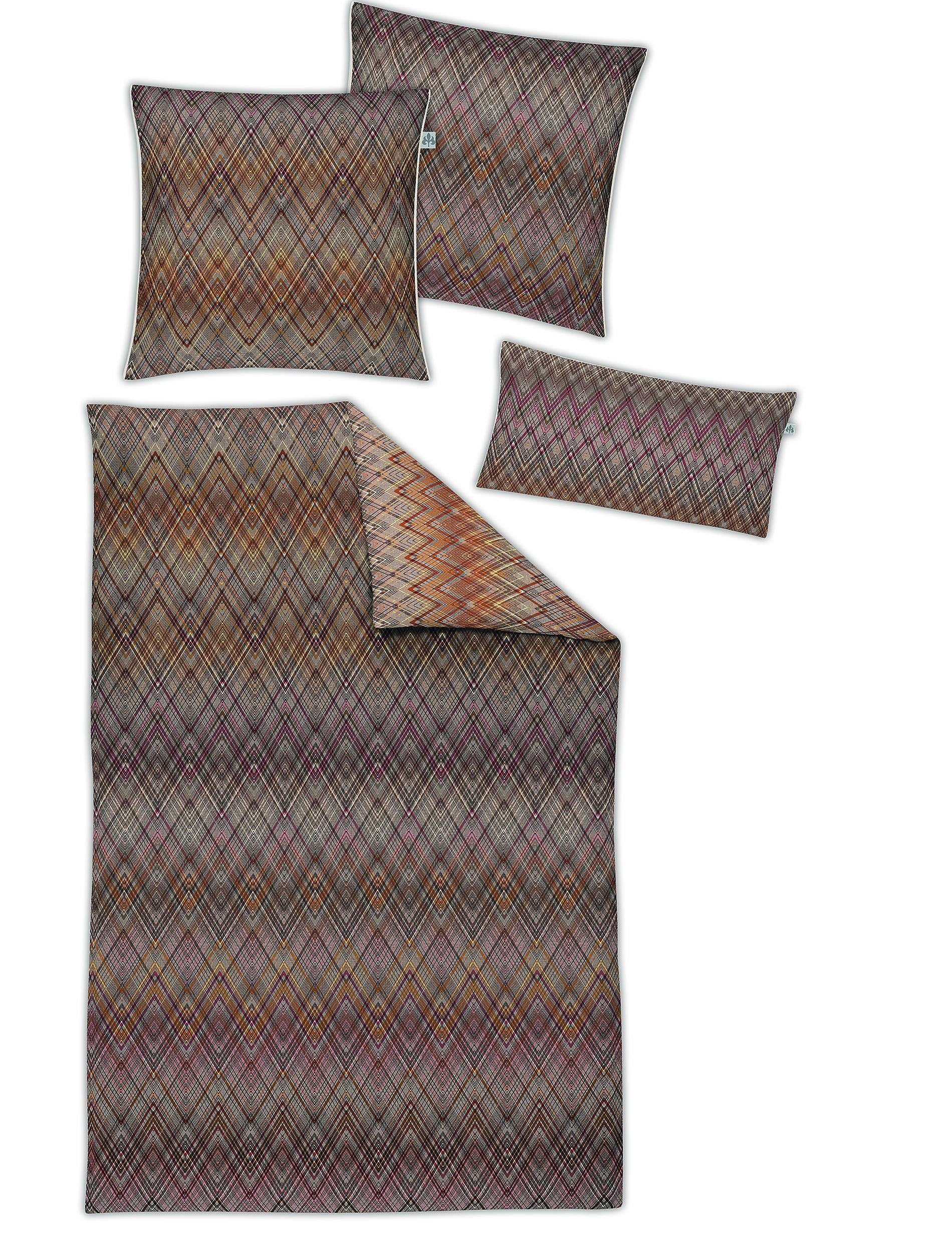 Irisette Bettwäsche Carat-K-S 8841, Mako-Satin, 5 teilig, edles Set mit Digitaldruck, gratis Kissen 40 x 80 cm