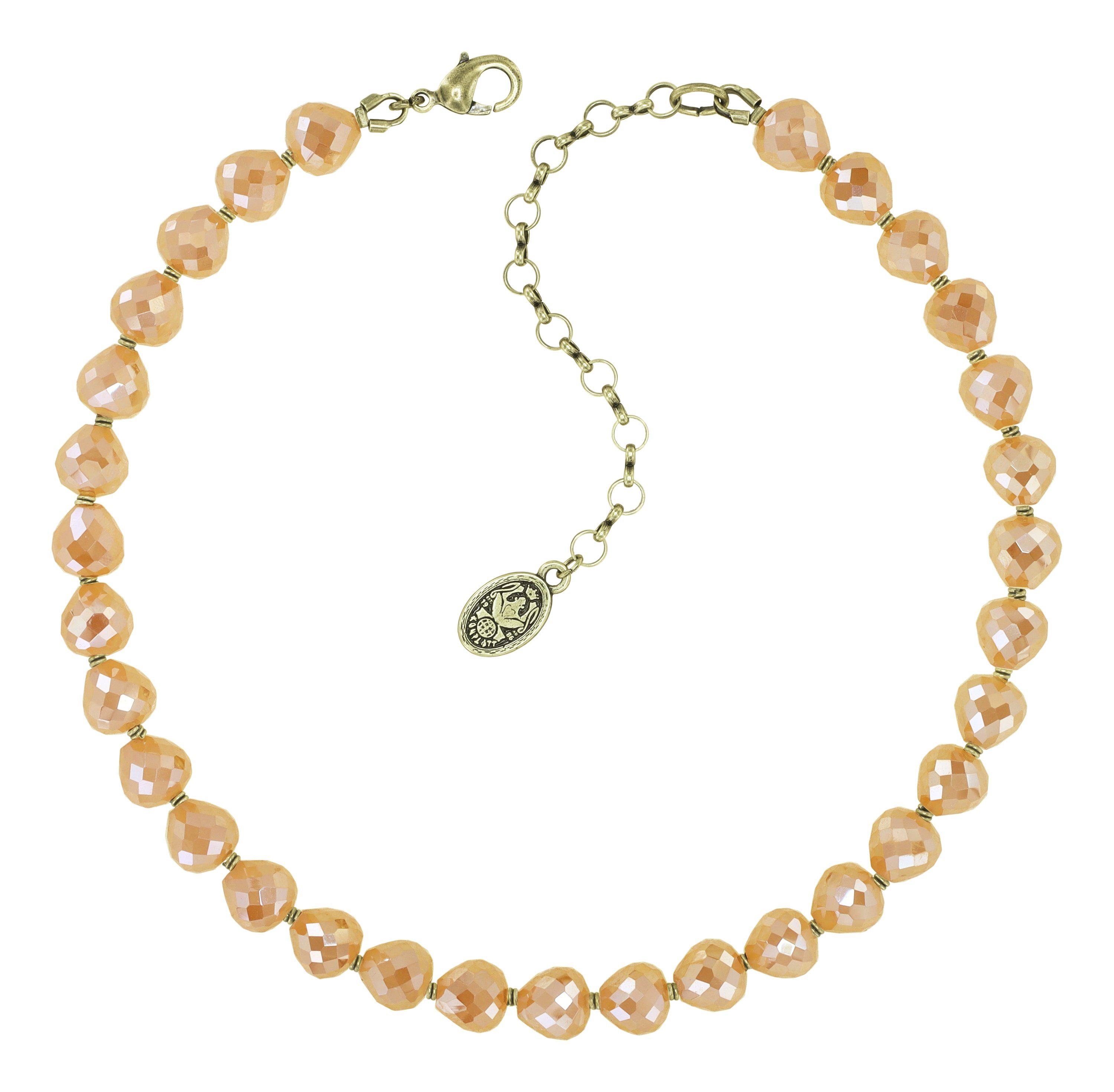 KONPLOTT Collier KONPLOTT Kette Merry Go Round beige antik Messing Halskette