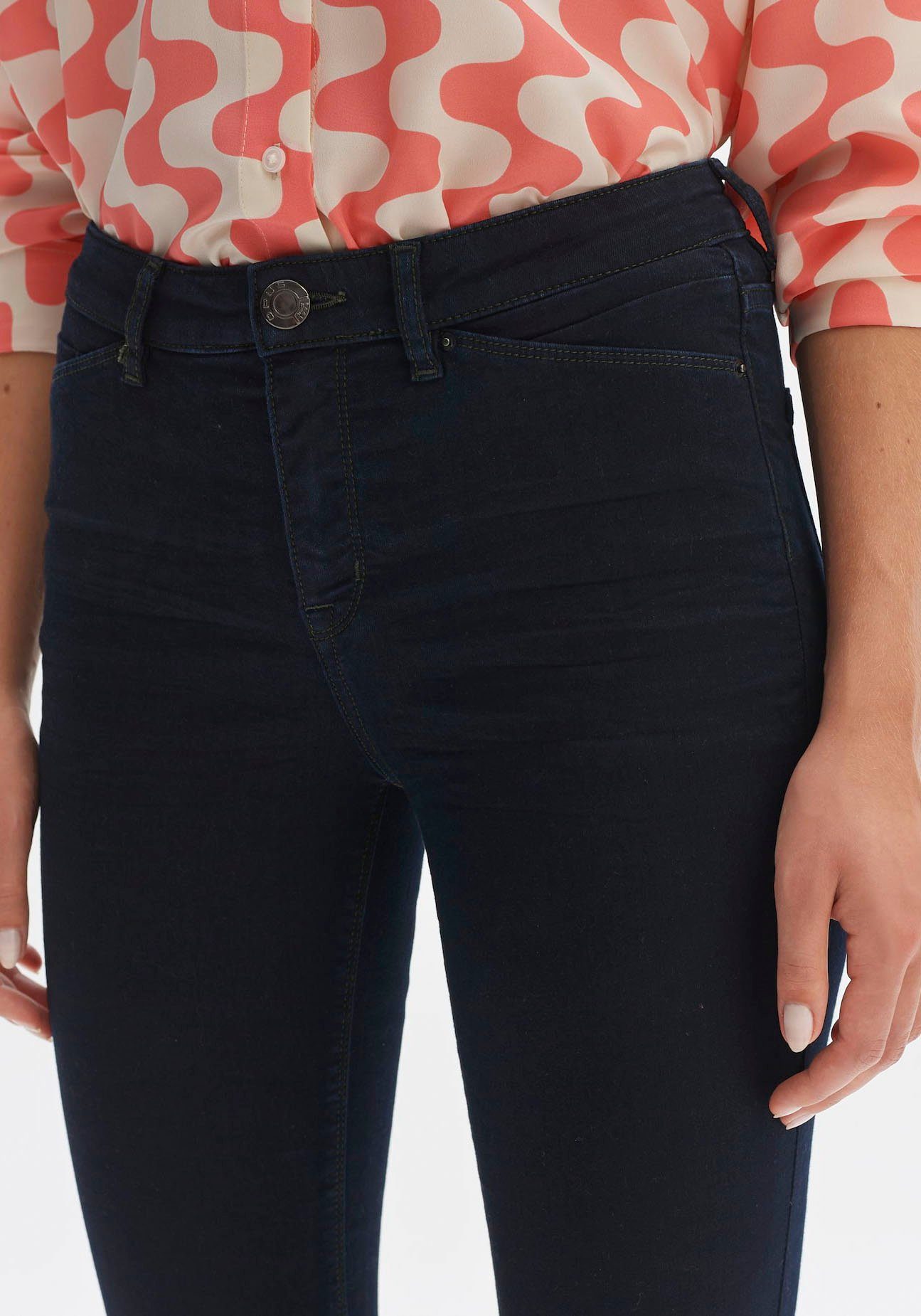 Seiten Schlitzen am den Slim-fit-Jeans OPUS Bein-Ende kleinen mit in