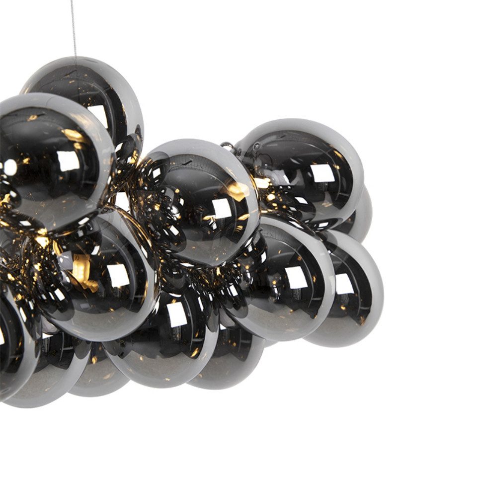 Qazqa Pendelleuchte Uvas, ohne Leuchtmittel, G9, Schwarz, Design, Glas, 8-f günstig online kaufen