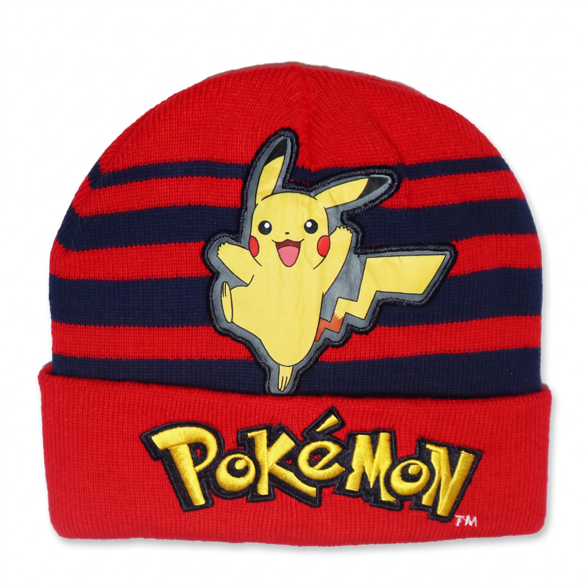 POKÉMON Fleecemütze Anime Pokemon Pikachu Jungen Herbst Wintermütze bestickt Gr. 54/56