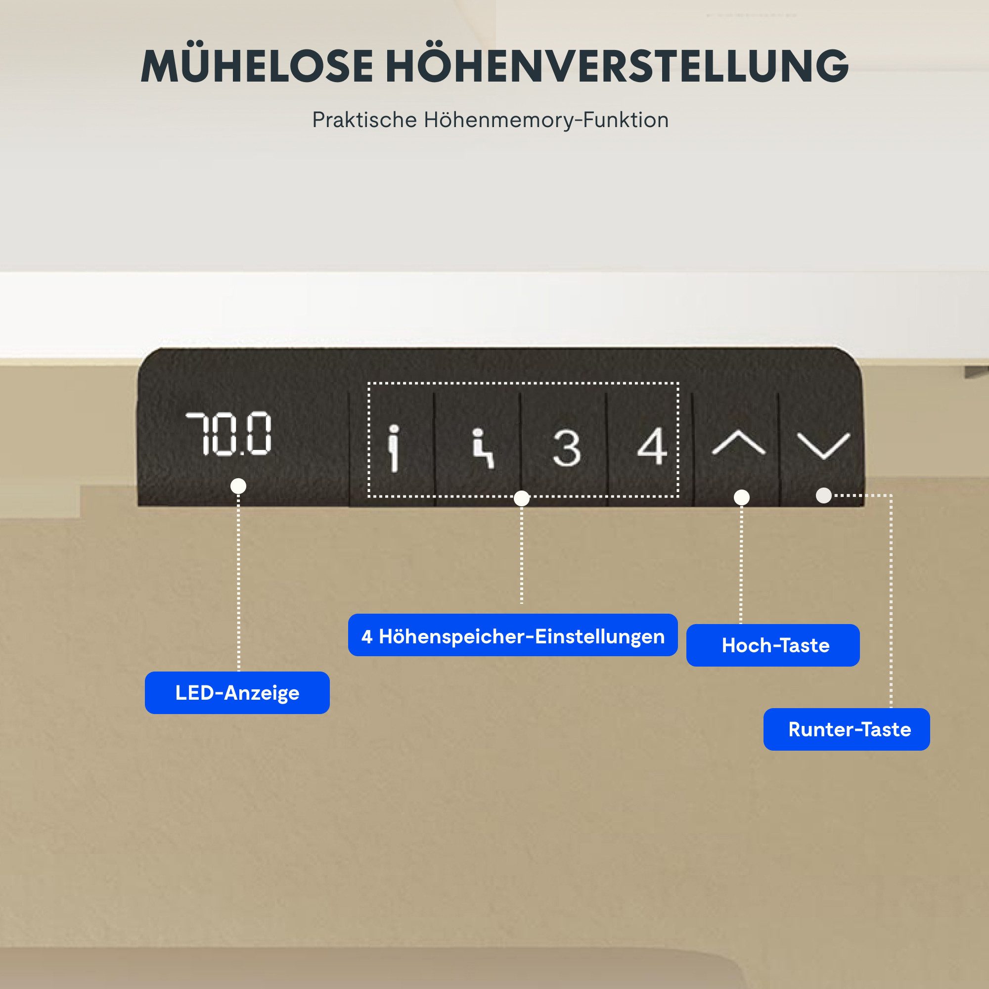 FLEXISPOT Schreibtisch höhenverstellbares Tischgestell inkl. praktischem Zu günstig online kaufen