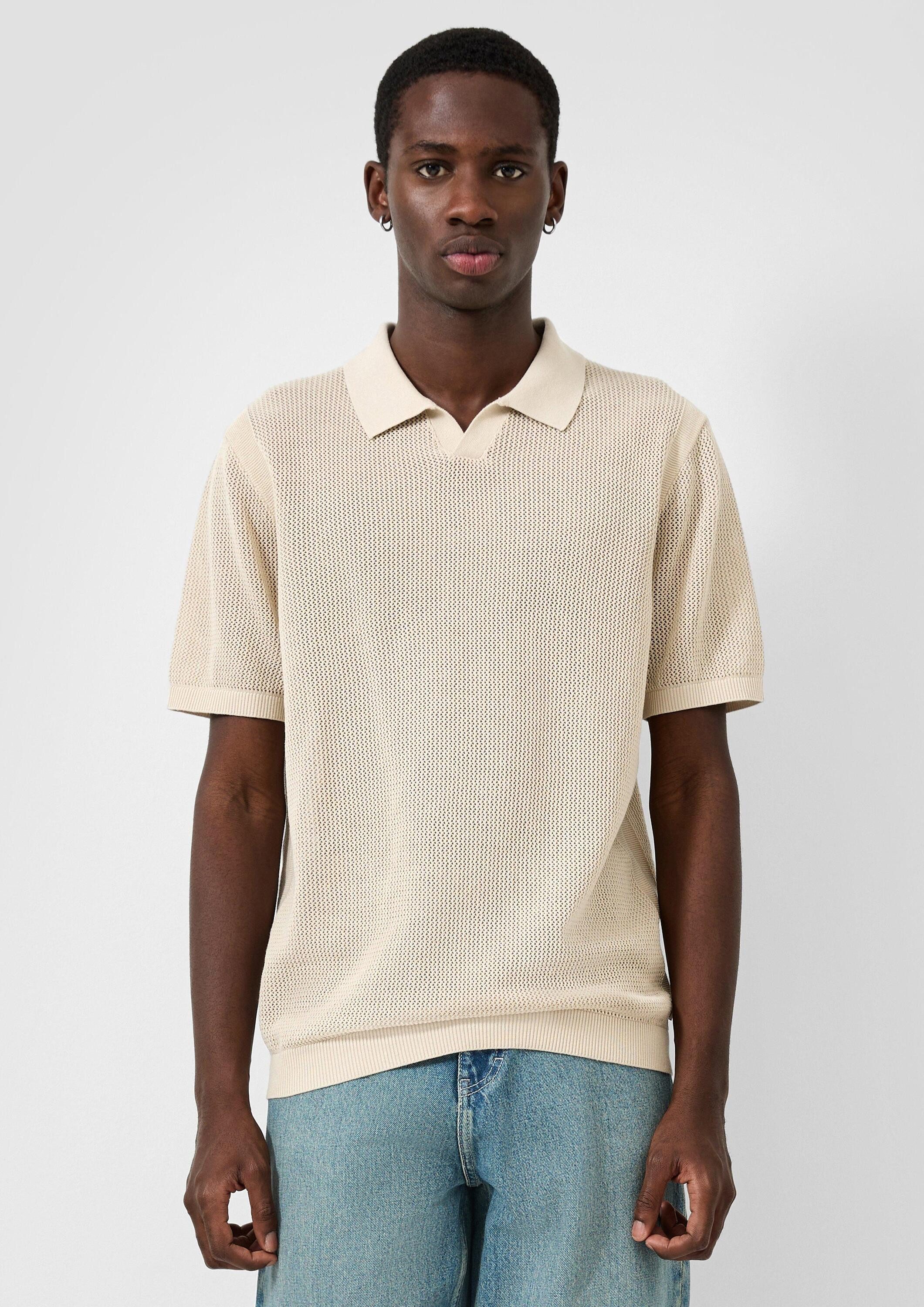QS Kurzarmshirt Polo-Shirt Strick-Poloshirt