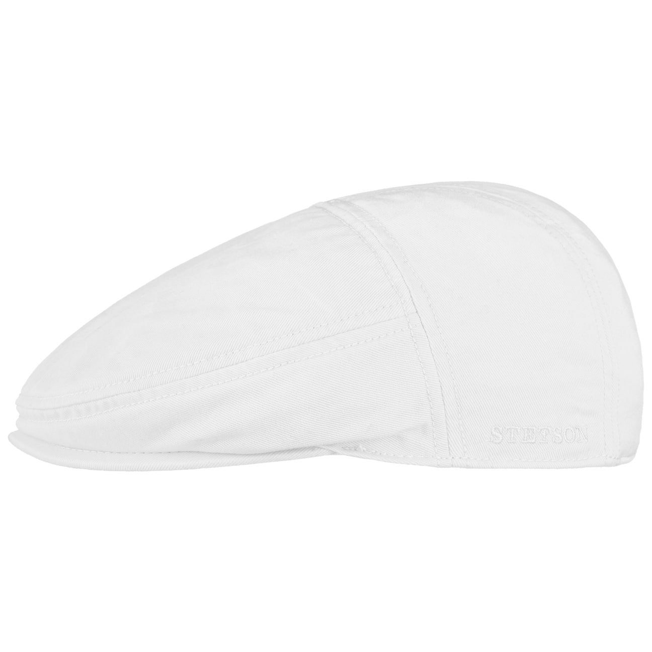 Cap Stetson Schirm Schiebermütze Flat weiß mit (1-St)